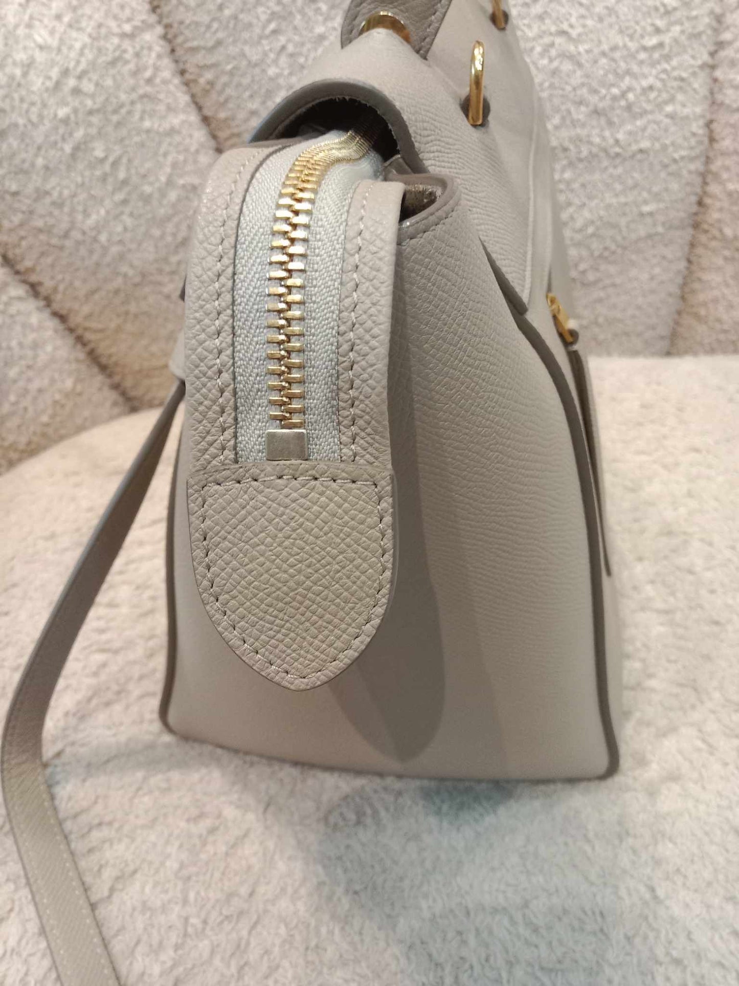 Celine Grained Calfskin 2-Way Micro Belt Bag Taupe