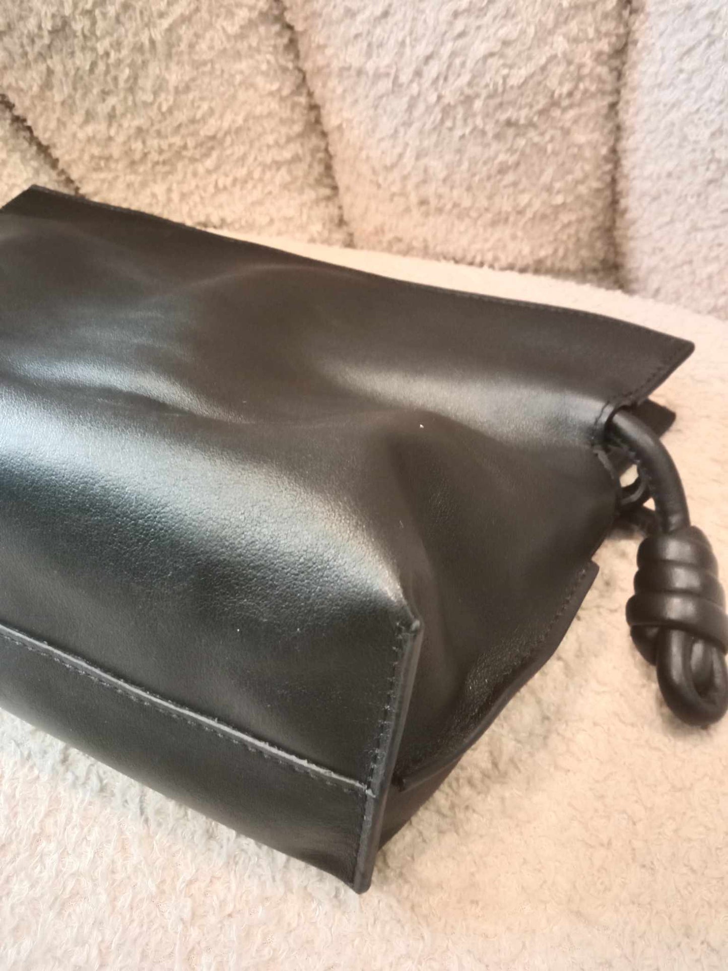 Loewe Flamenco Knot Clutch Calfskin Black