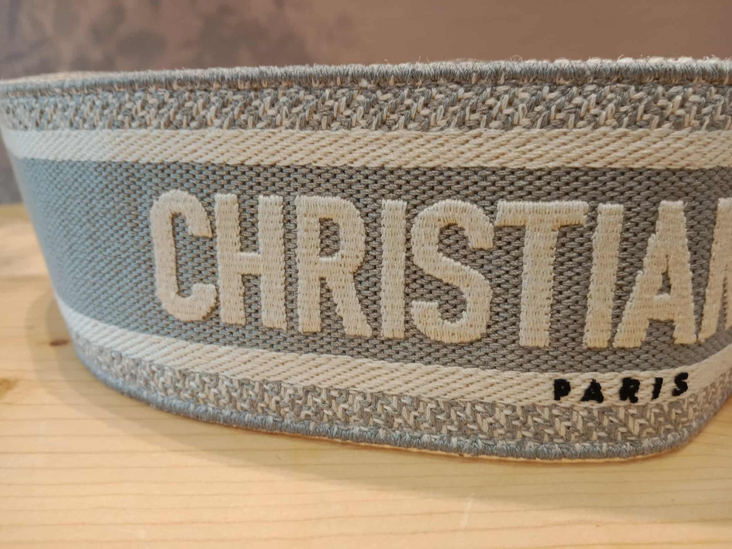 Dior Embroidered Logo Shoulder Strap