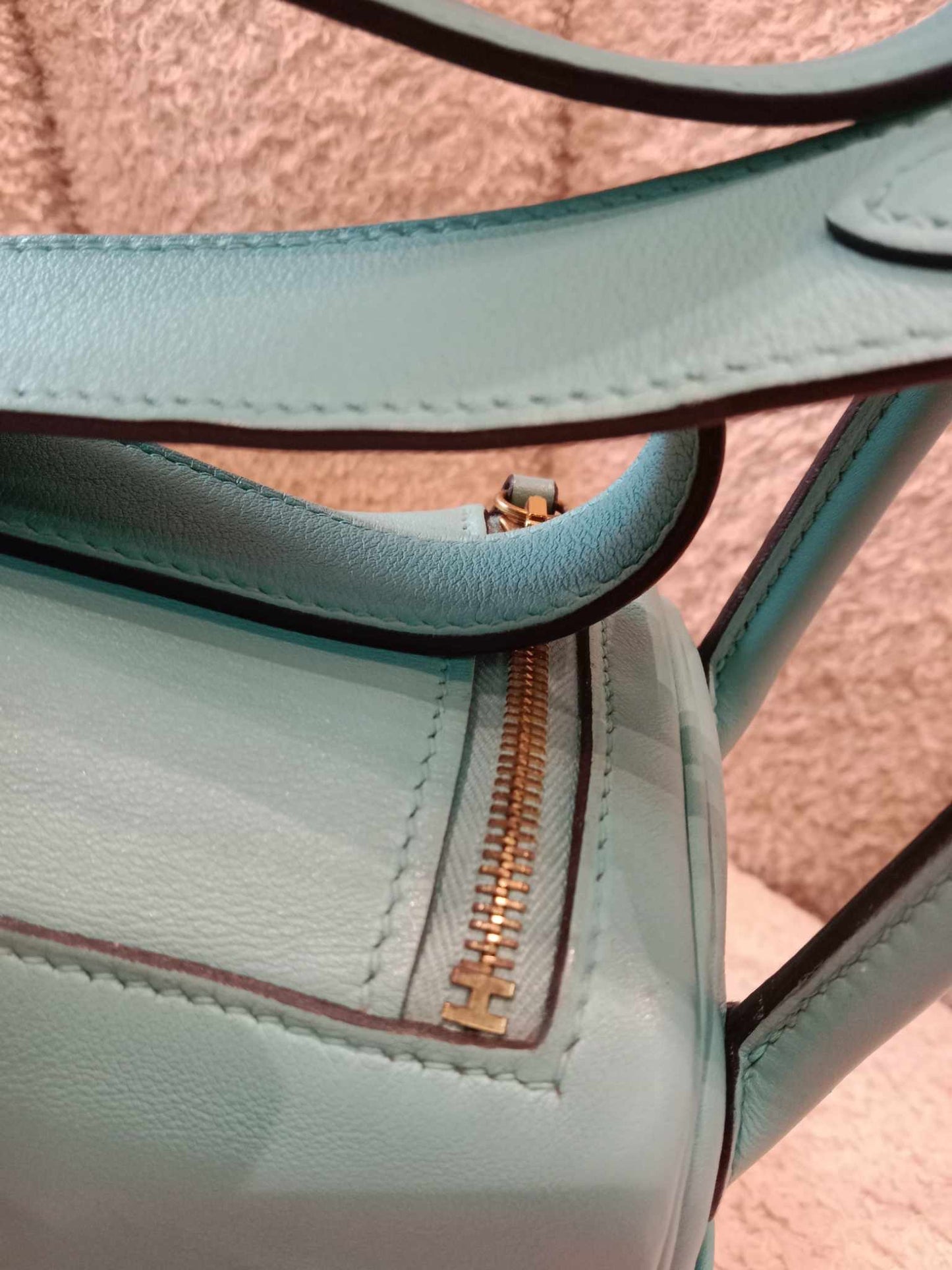 Hermes Mini Lindy Tiffany Blue Stamp Y 2020