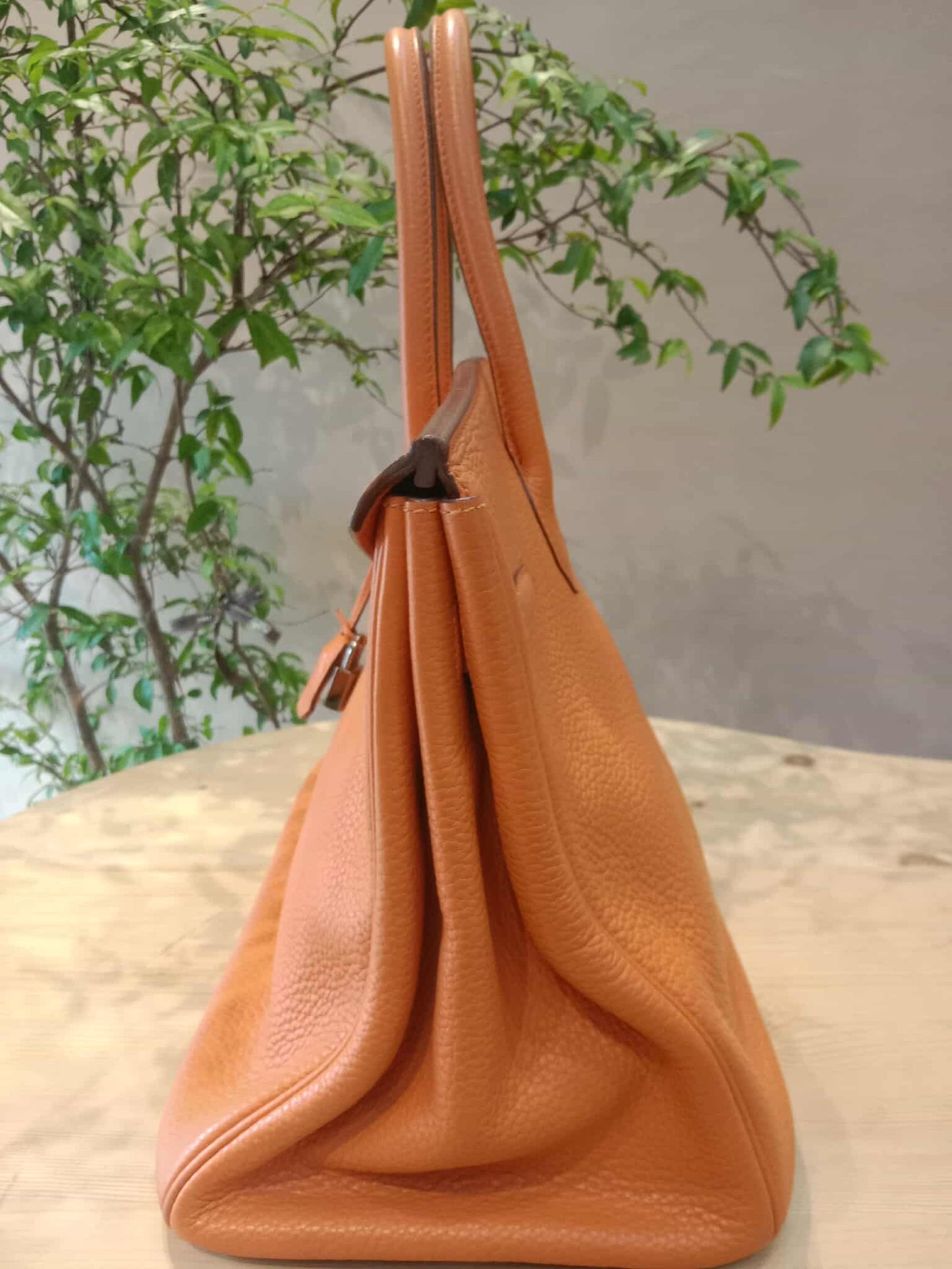 Hermes Birkin 35 Poppy Orange Clemence Stamp L Square 2008