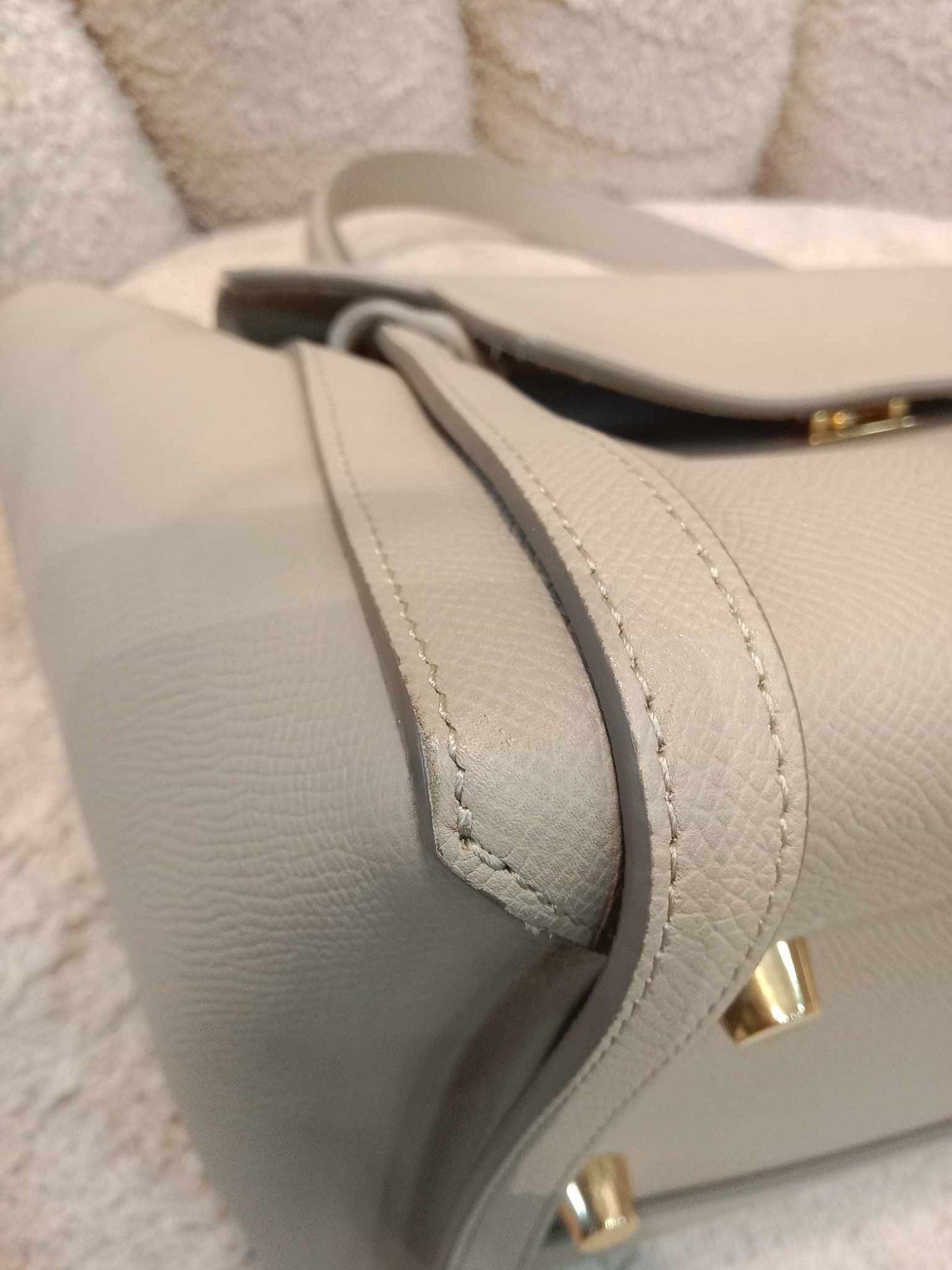 Celine Grained Calfskin 2-Way Micro Belt Bag Taupe