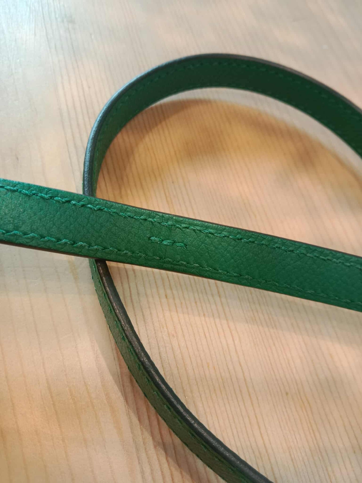 Hermes Constance 18 Green Epsom Stamp C 2018