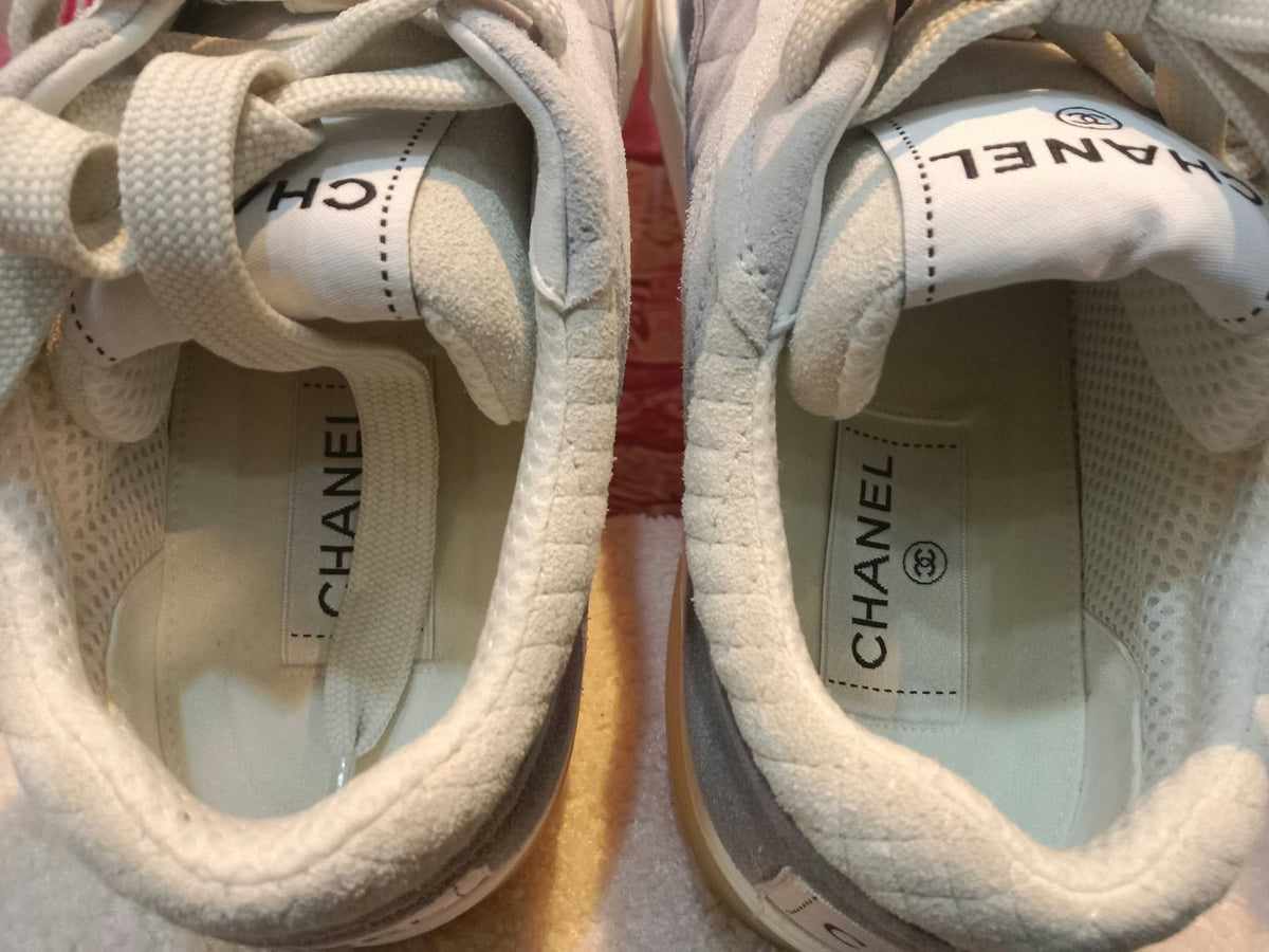 Chanel Fabric and Suede Calfskin Sneakers Size 37