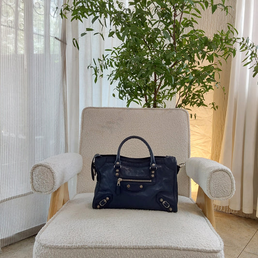 Balenciaga City Bag Medium Dark Blue