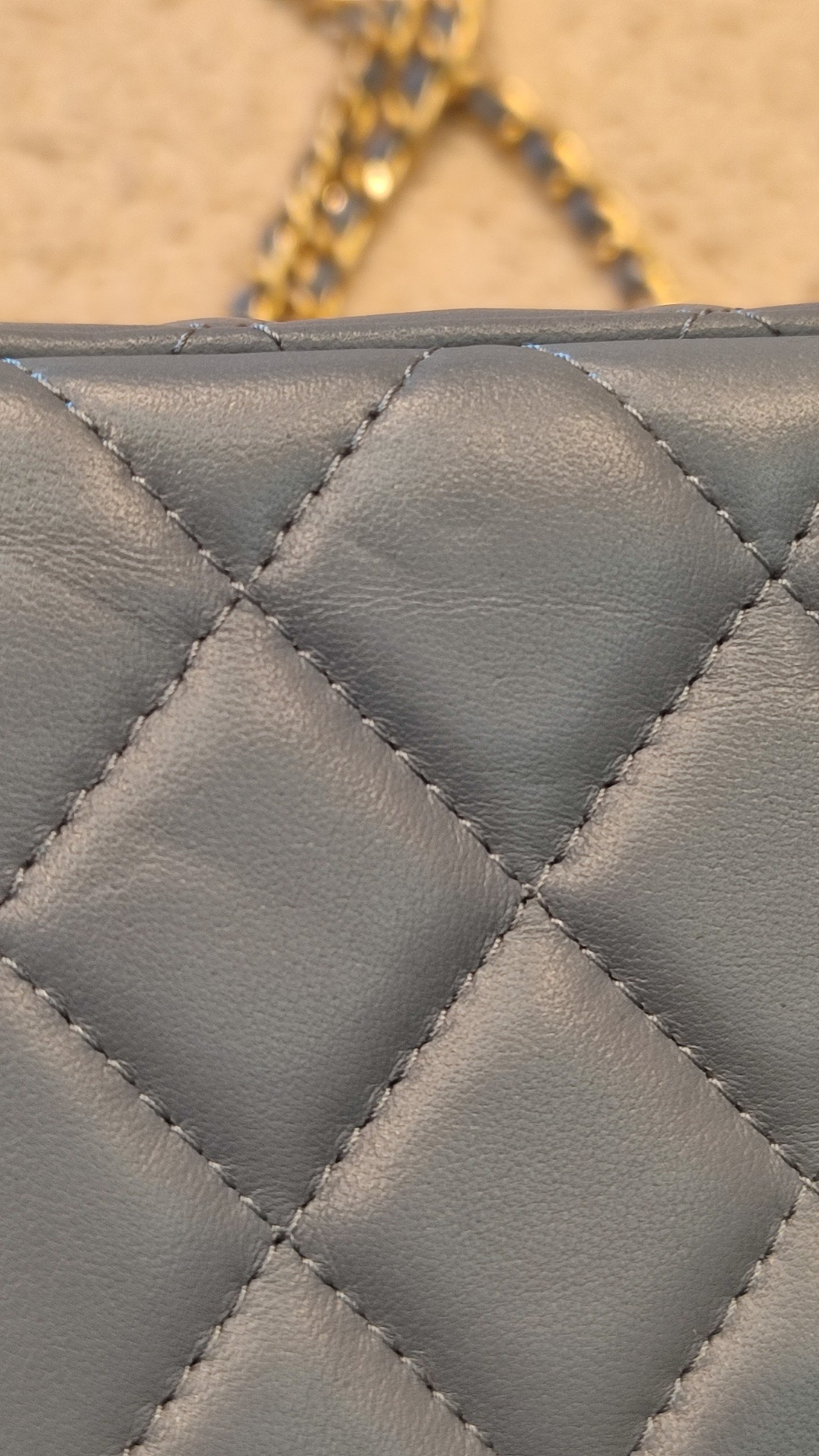 Chanel Pearlcrush Vanity Lambskin Denim Blue Microchipped