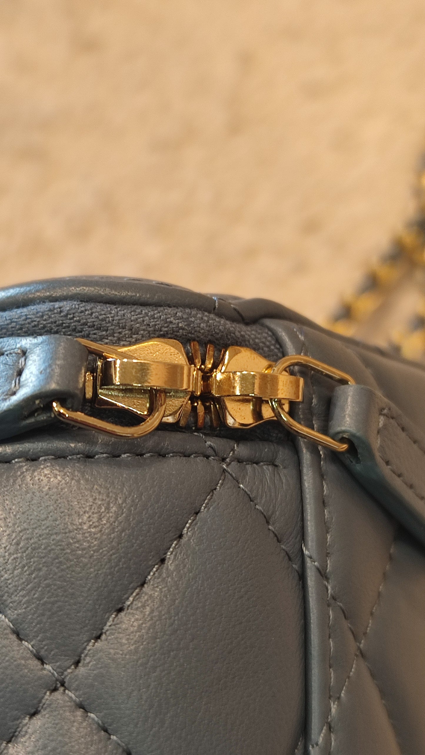Chanel Pearlcrush Vanity Lambskin Denim Blue Microchipped