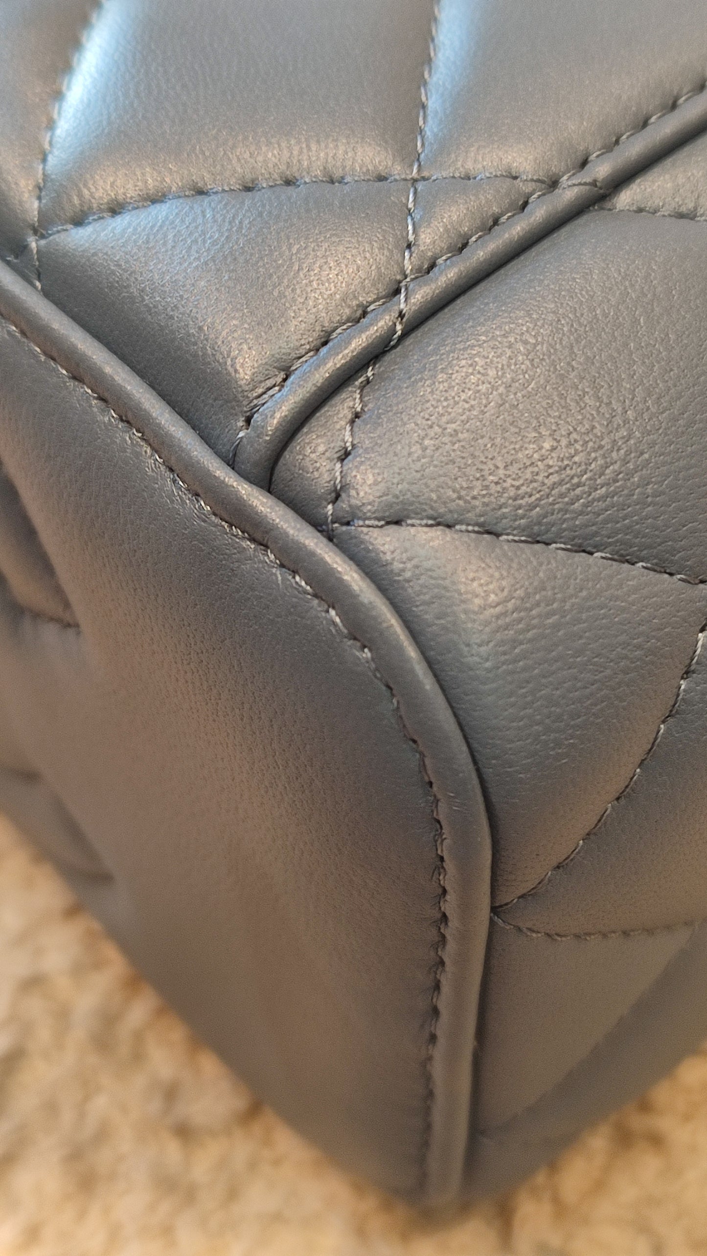 Chanel Pearlcrush Vanity Lambskin Denim Blue Microchipped