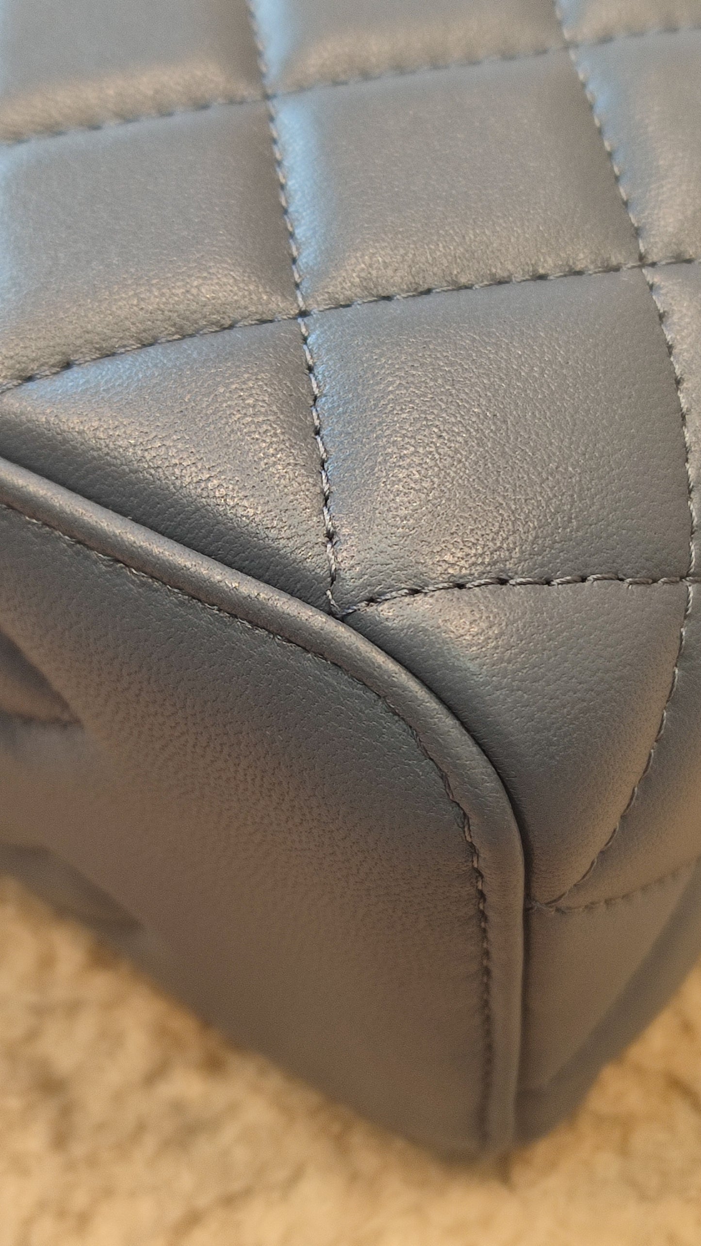 Chanel Pearlcrush Vanity Lambskin Denim Blue Microchipped