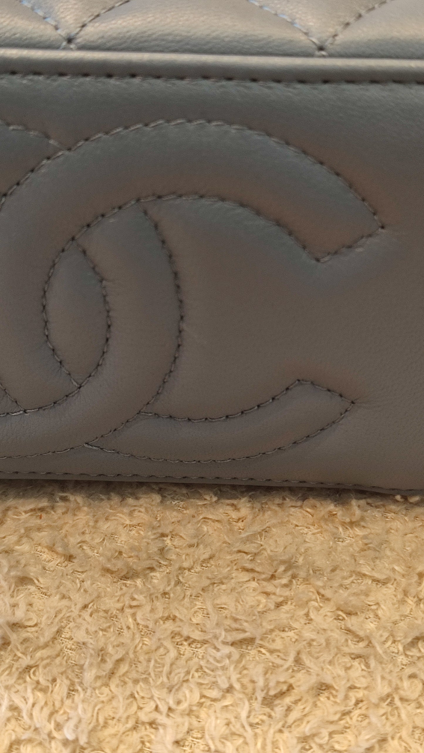 Chanel Pearlcrush Vanity Lambskin Denim Blue Microchipped