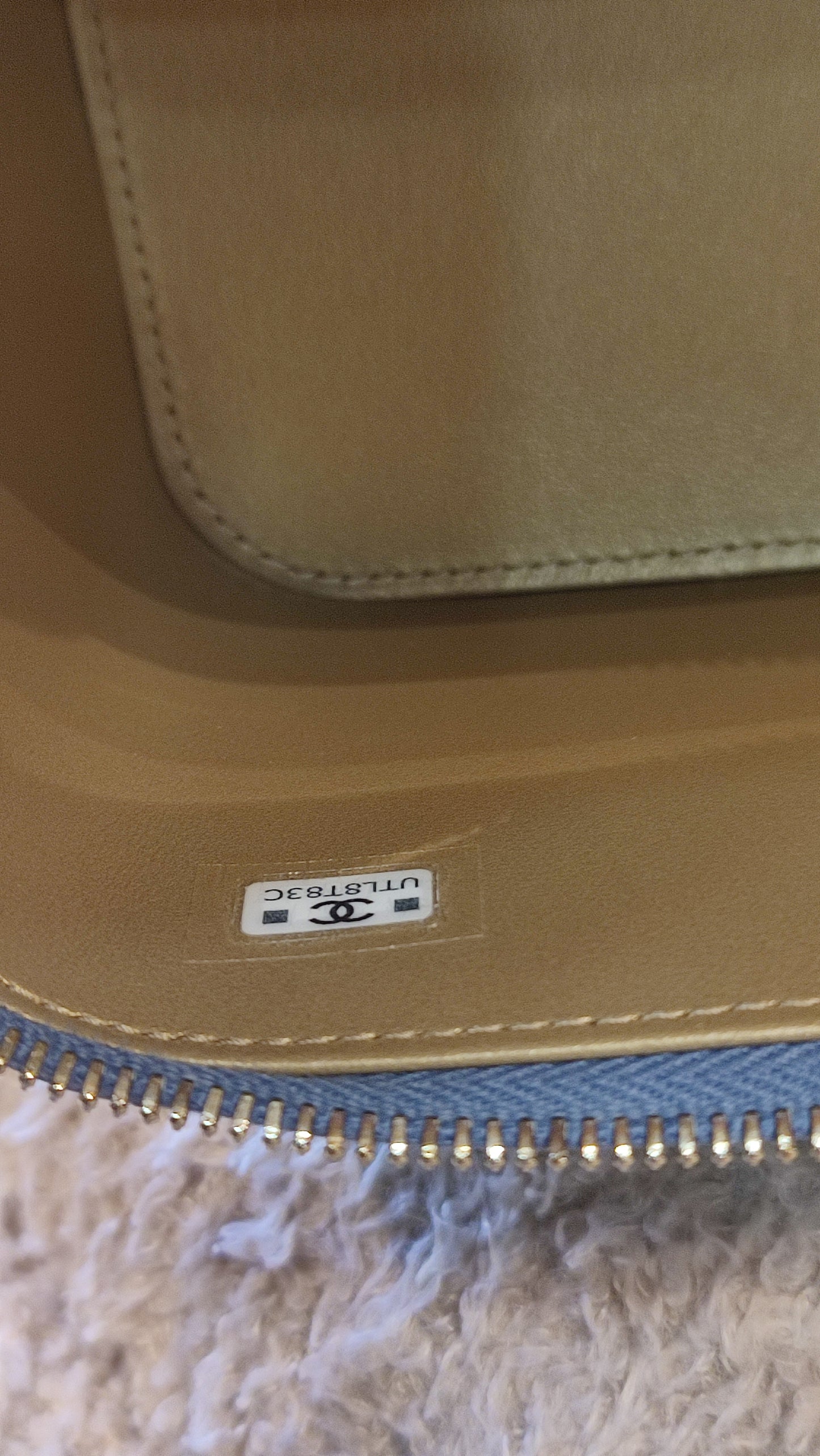 Chanel Pearlcrush Vanity Lambskin Denim Blue Microchipped