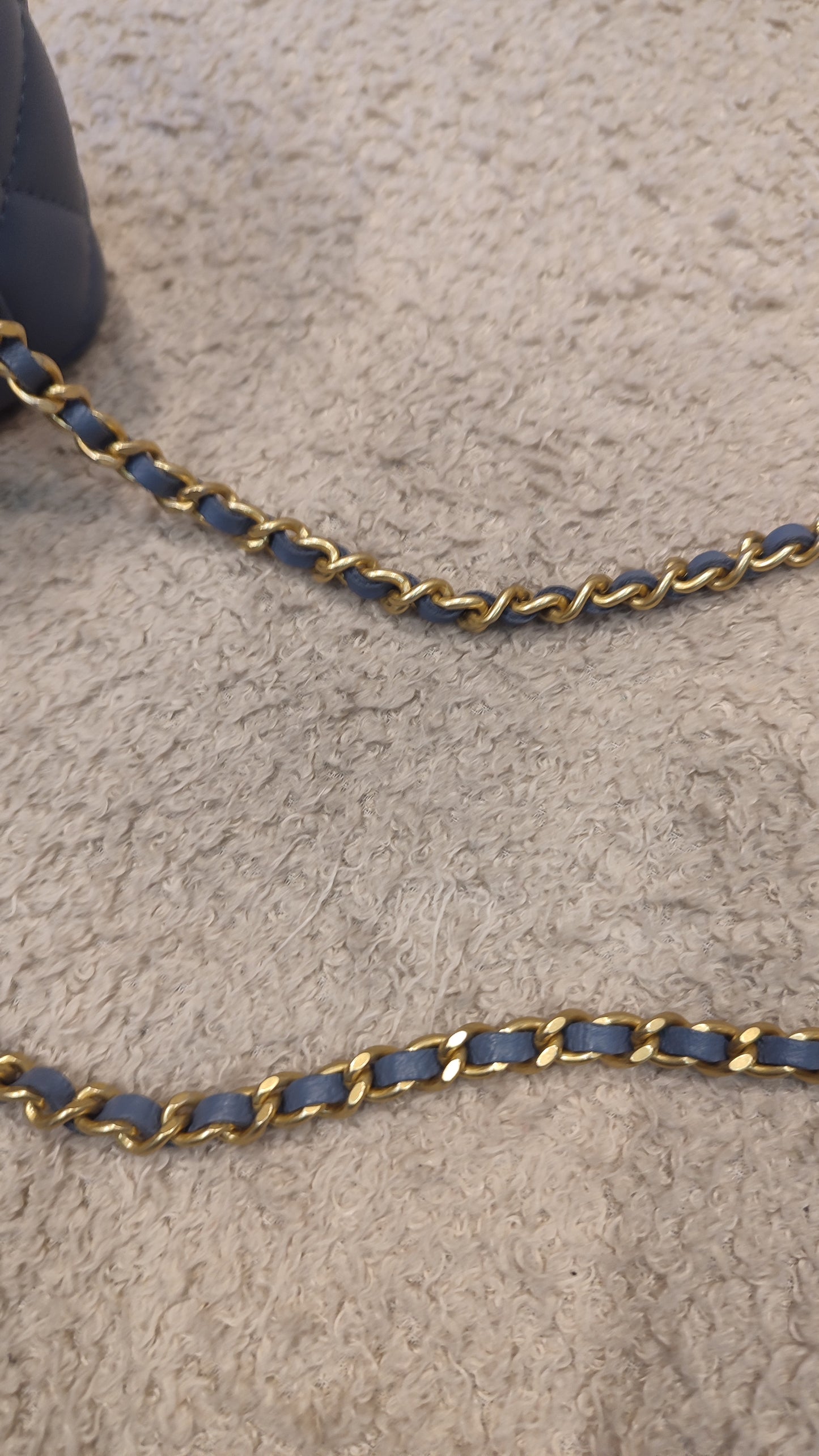 Chanel Pearlcrush Vanity Lambskin Denim Blue Microchipped