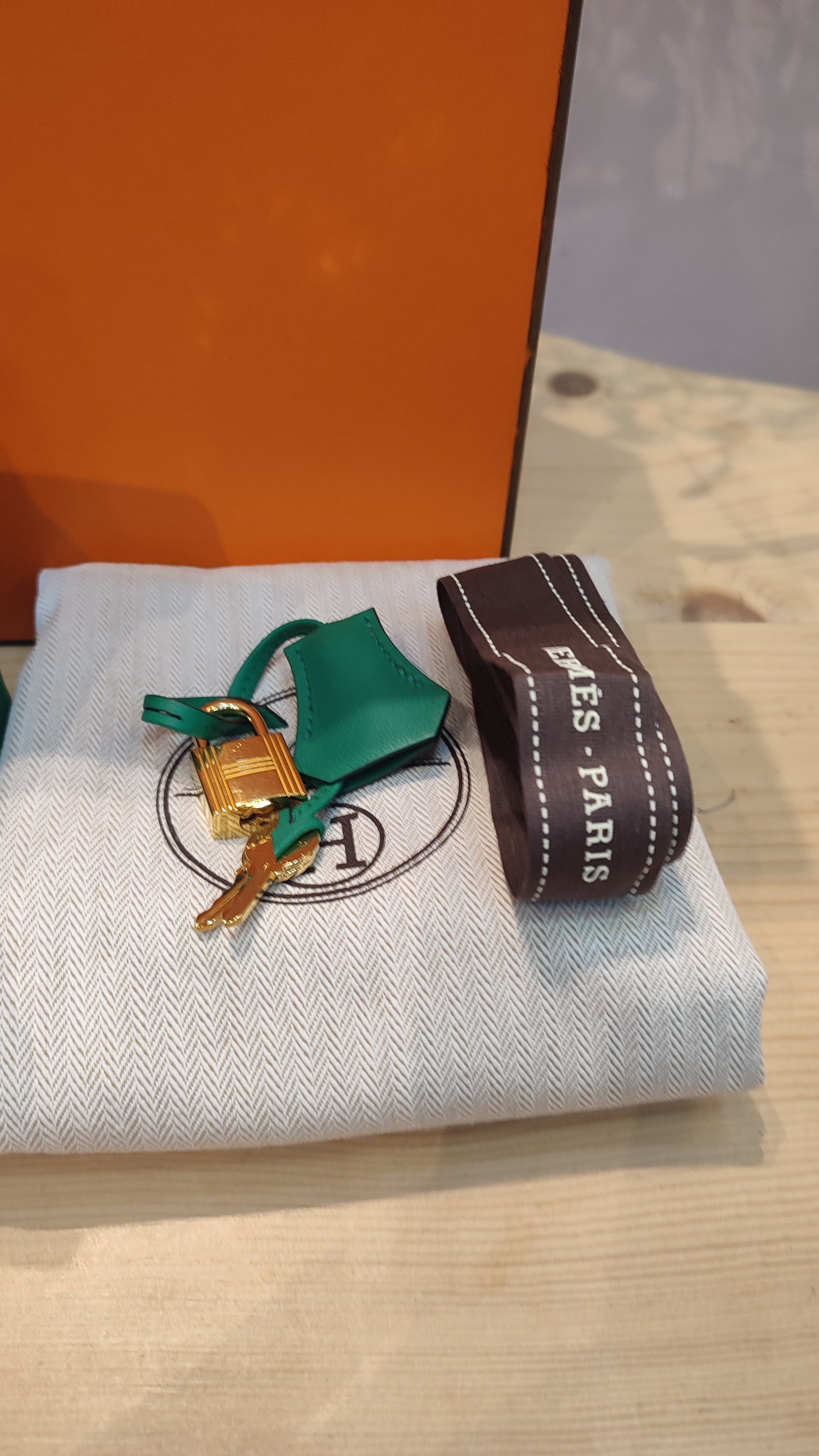 Hermes Birkin 25 Vert Vertigo Swift Stamp A 2017 Fullset