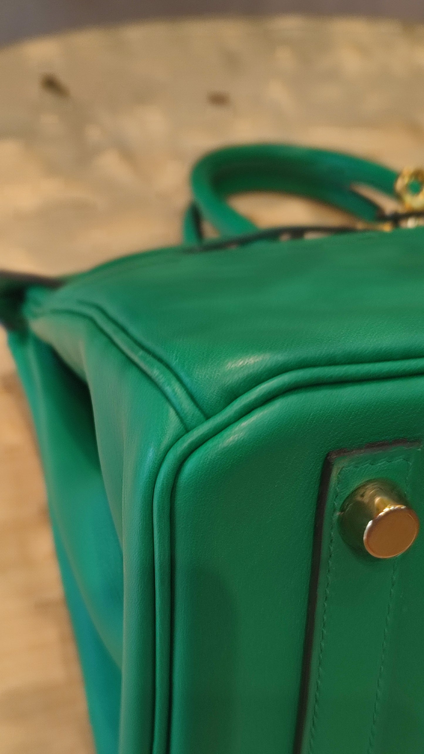 Hermes Birkin 25 Vert Vertigo Swift Stamp A 2017 Fullset