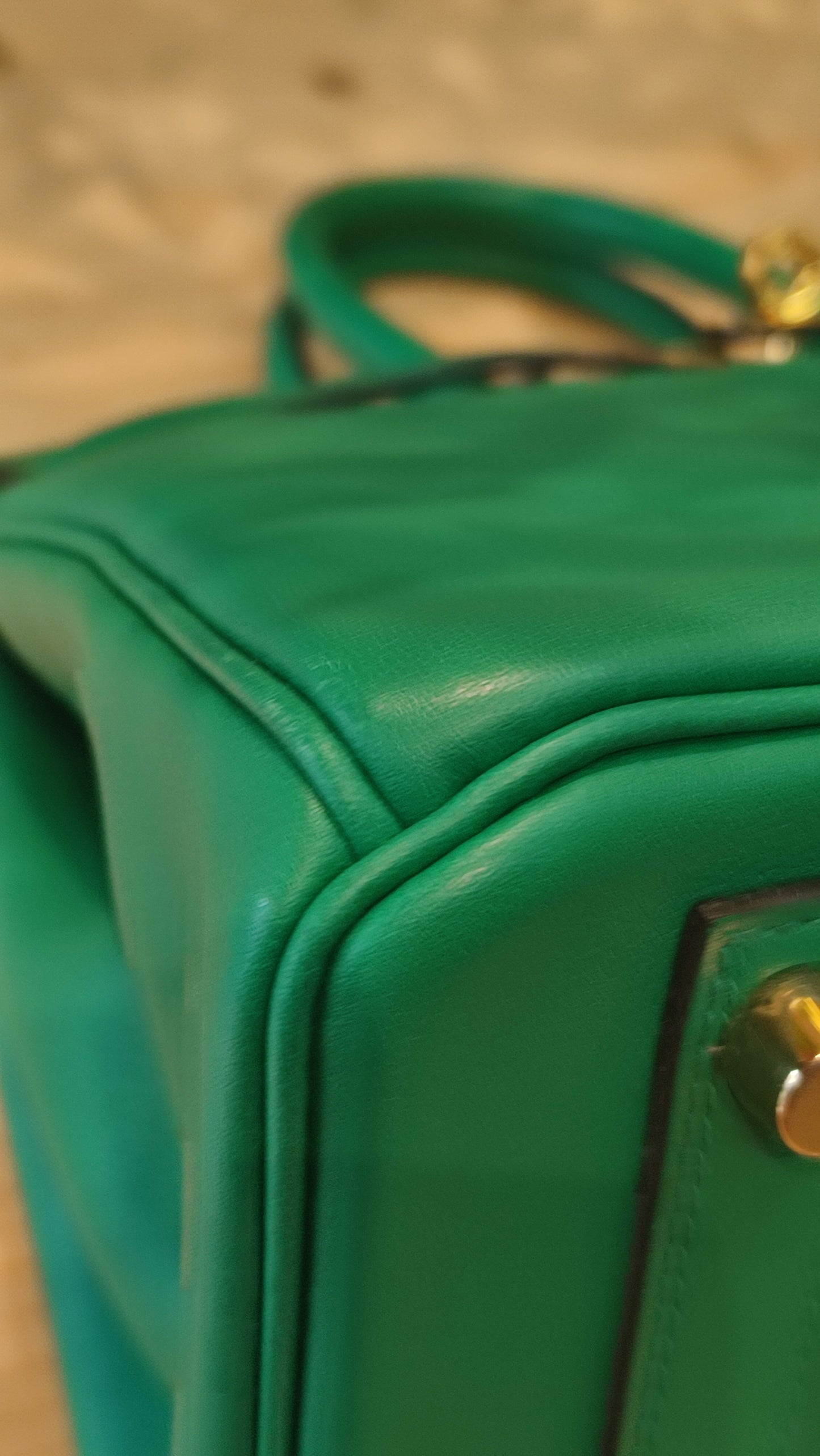 Hermes Birkin 25 Vert Vertigo Swift Stamp A 2017 Fullset