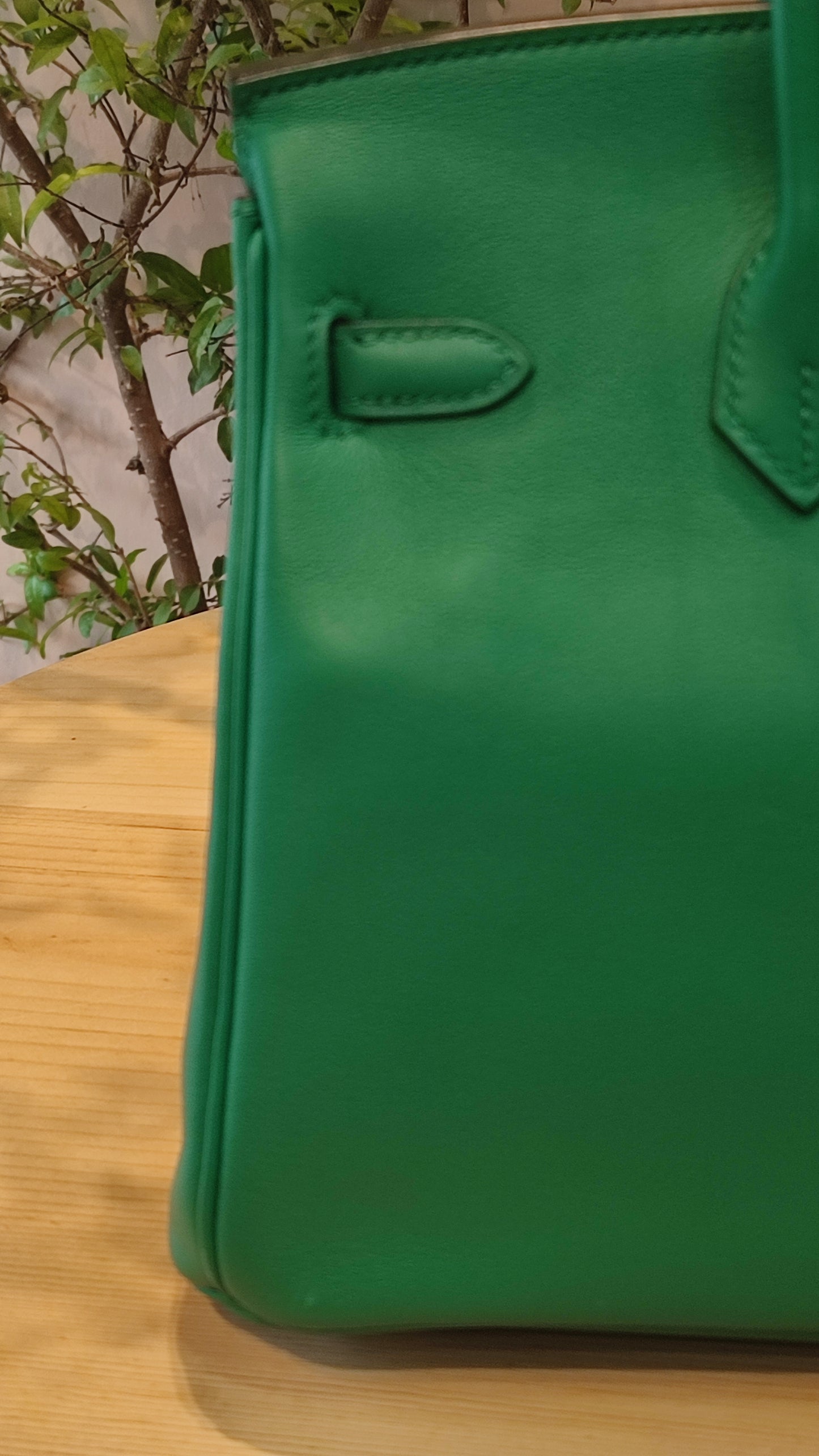 Hermes Birkin 25 Vert Vertigo Swift Stamp A 2017 Fullset
