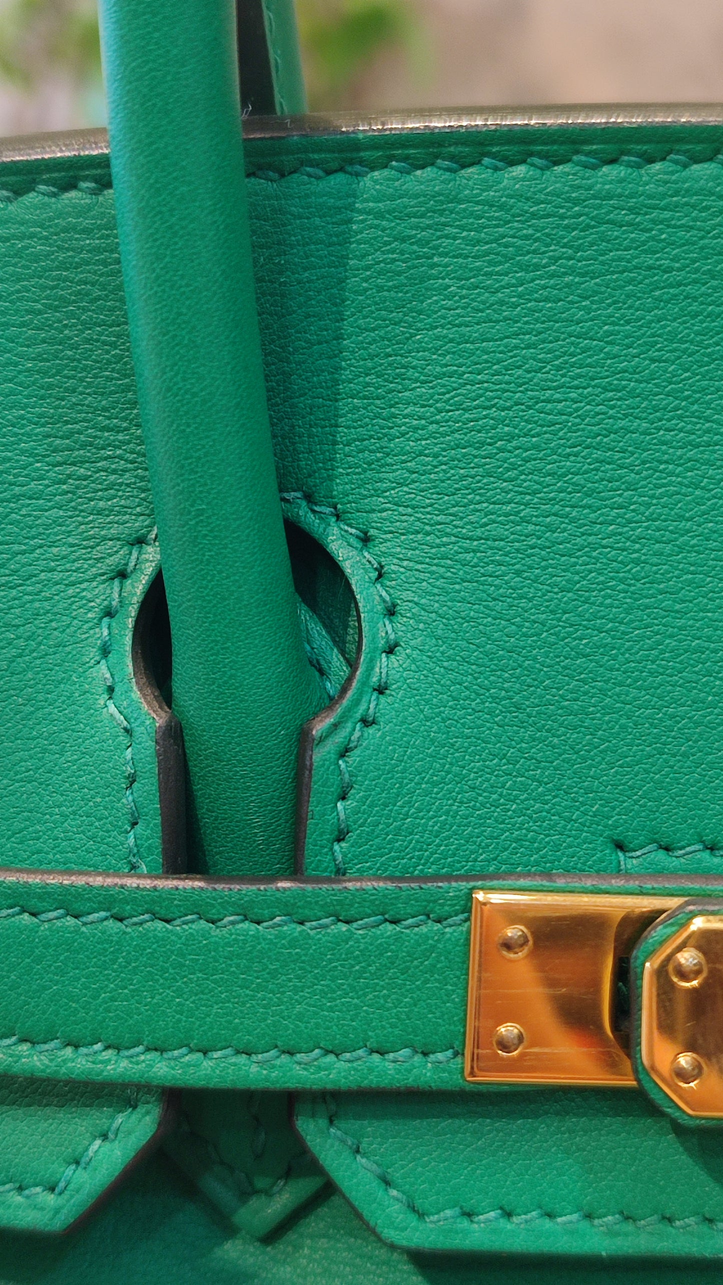 Hermes Birkin 25 Vert Vertigo Swift Stamp A 2017 Fullset