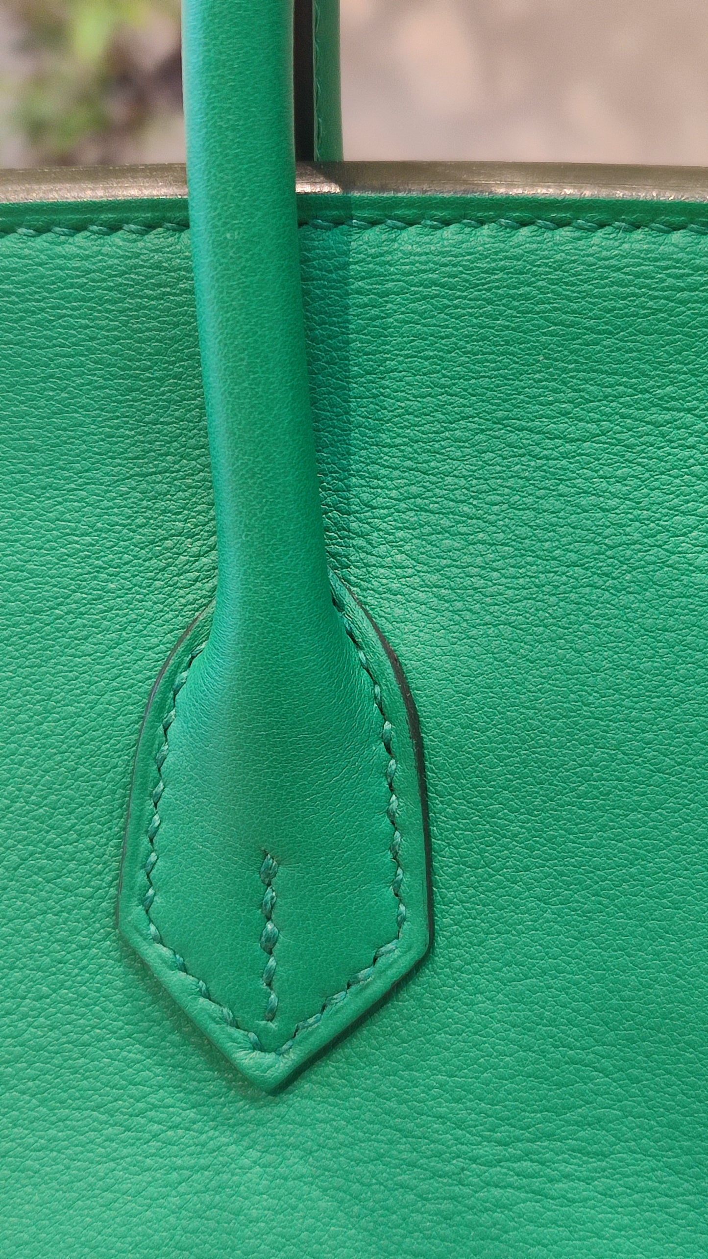 Hermes Birkin 25 Vert Vertigo Swift Stamp A 2017 Fullset