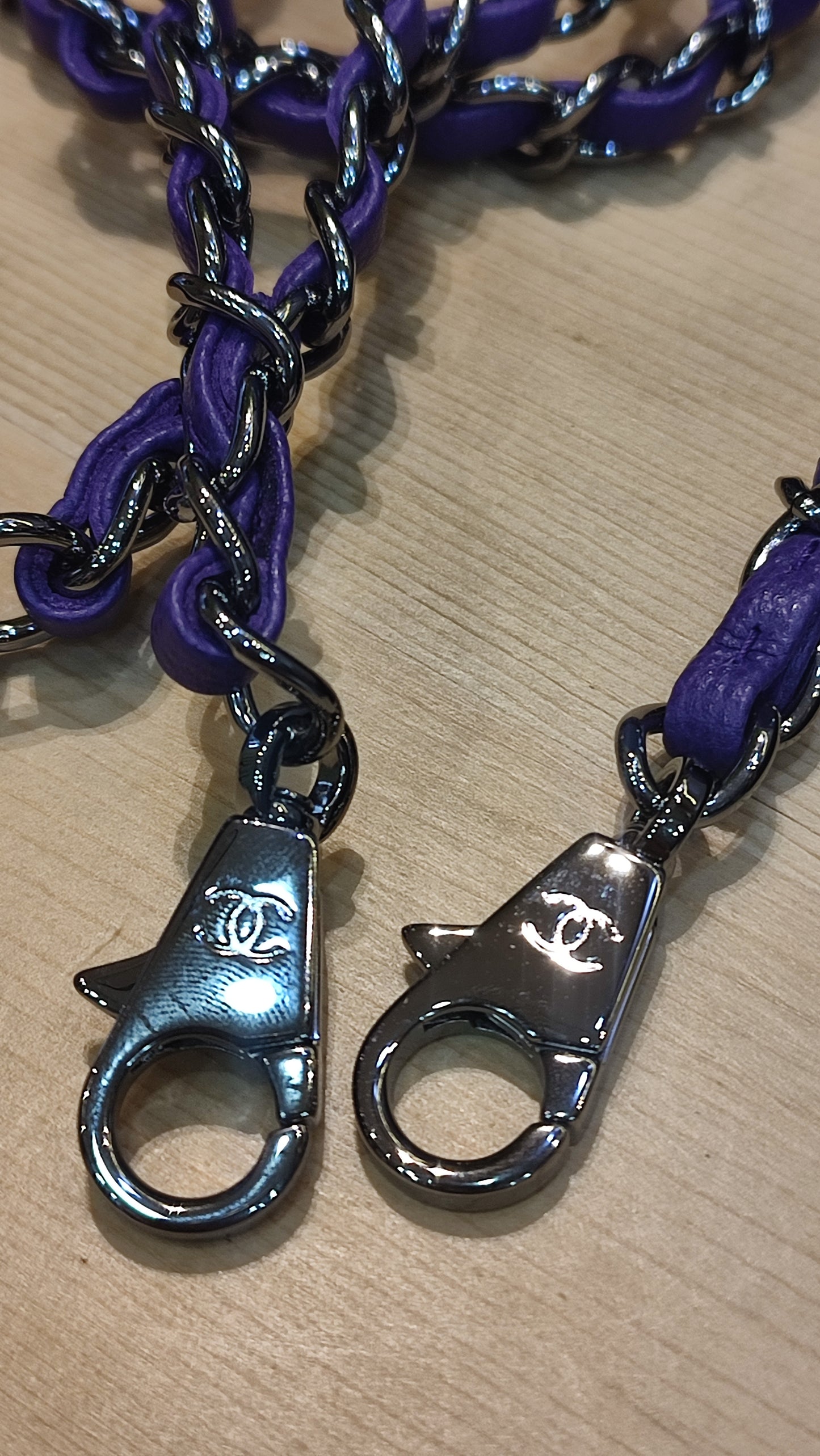 Chanel Chevron Cocohandle Medium Purple Series 28