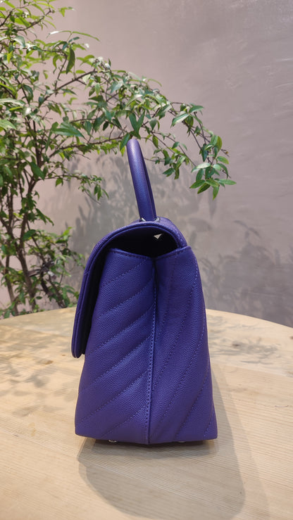 Chanel Chevron Cocohandle Medium Purple Series 28