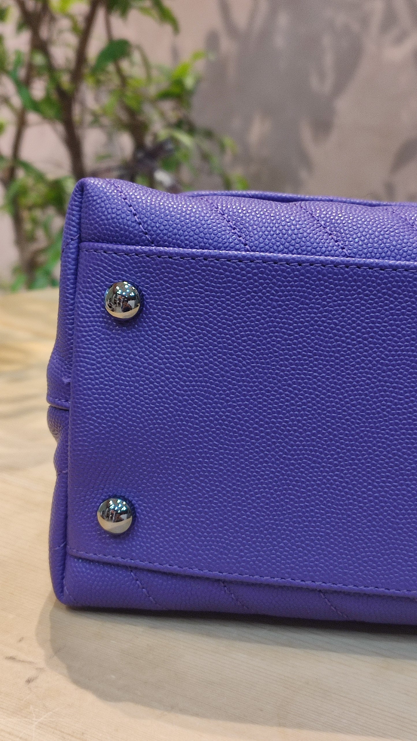Chanel Chevron Cocohandle Medium Purple Series 28