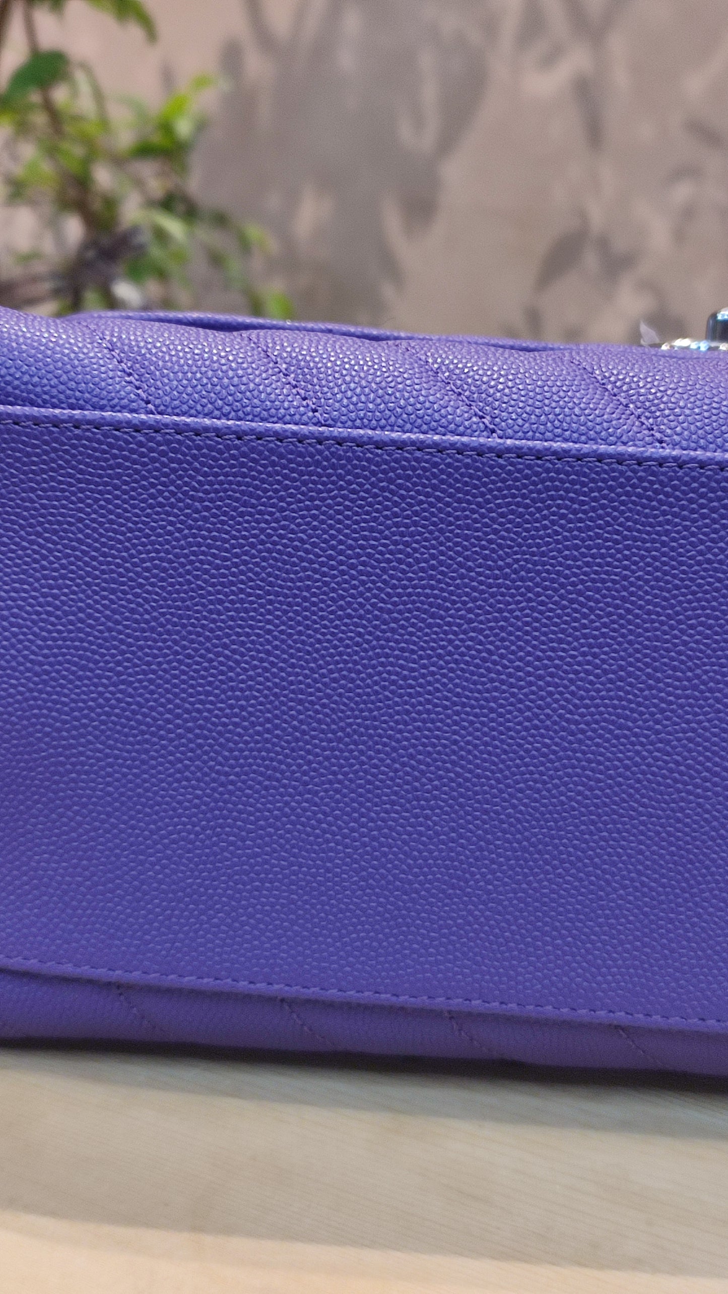 Chanel Chevron Cocohandle Medium Purple Series 28