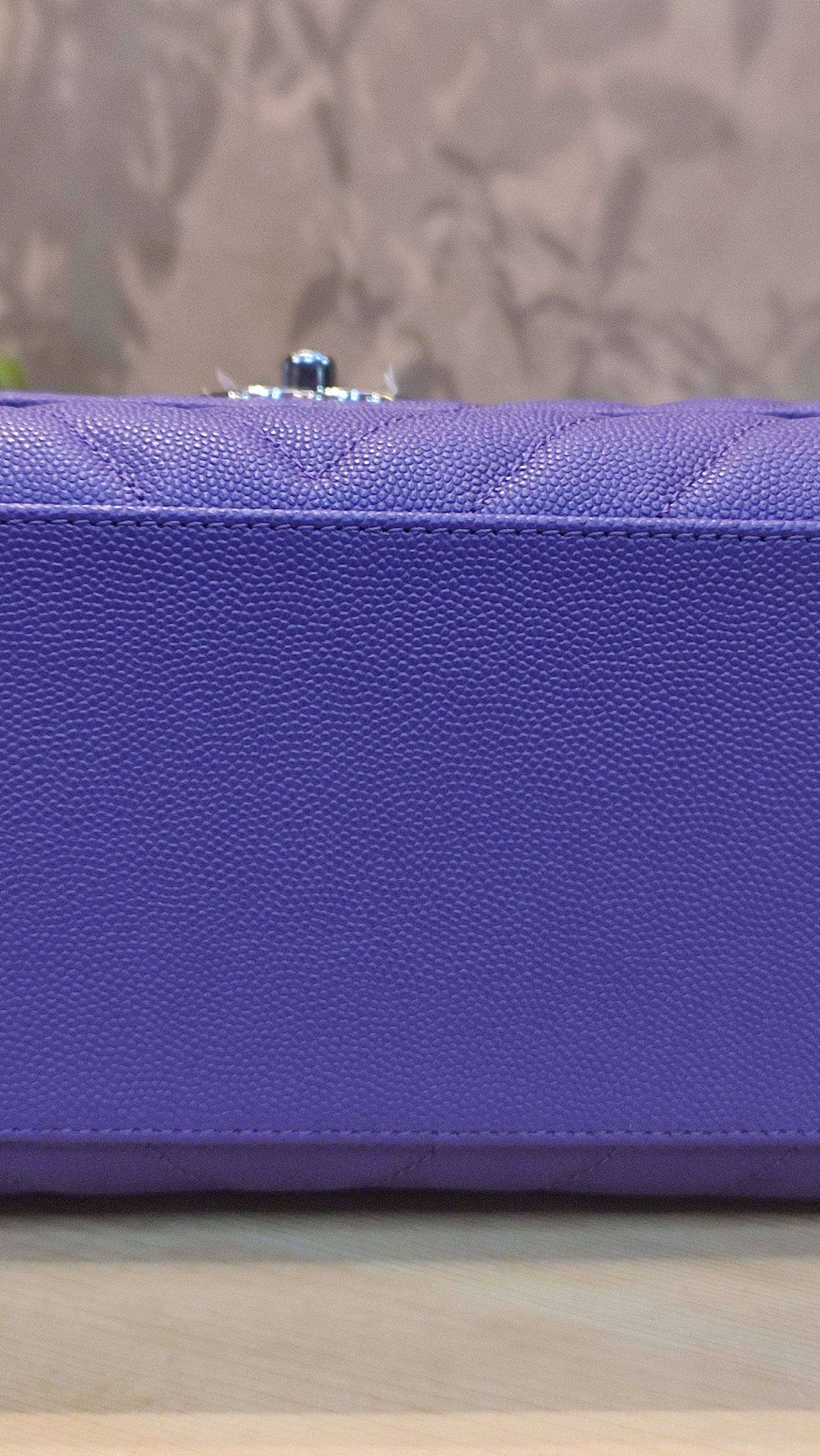Chanel Chevron Cocohandle Medium Purple Series 28