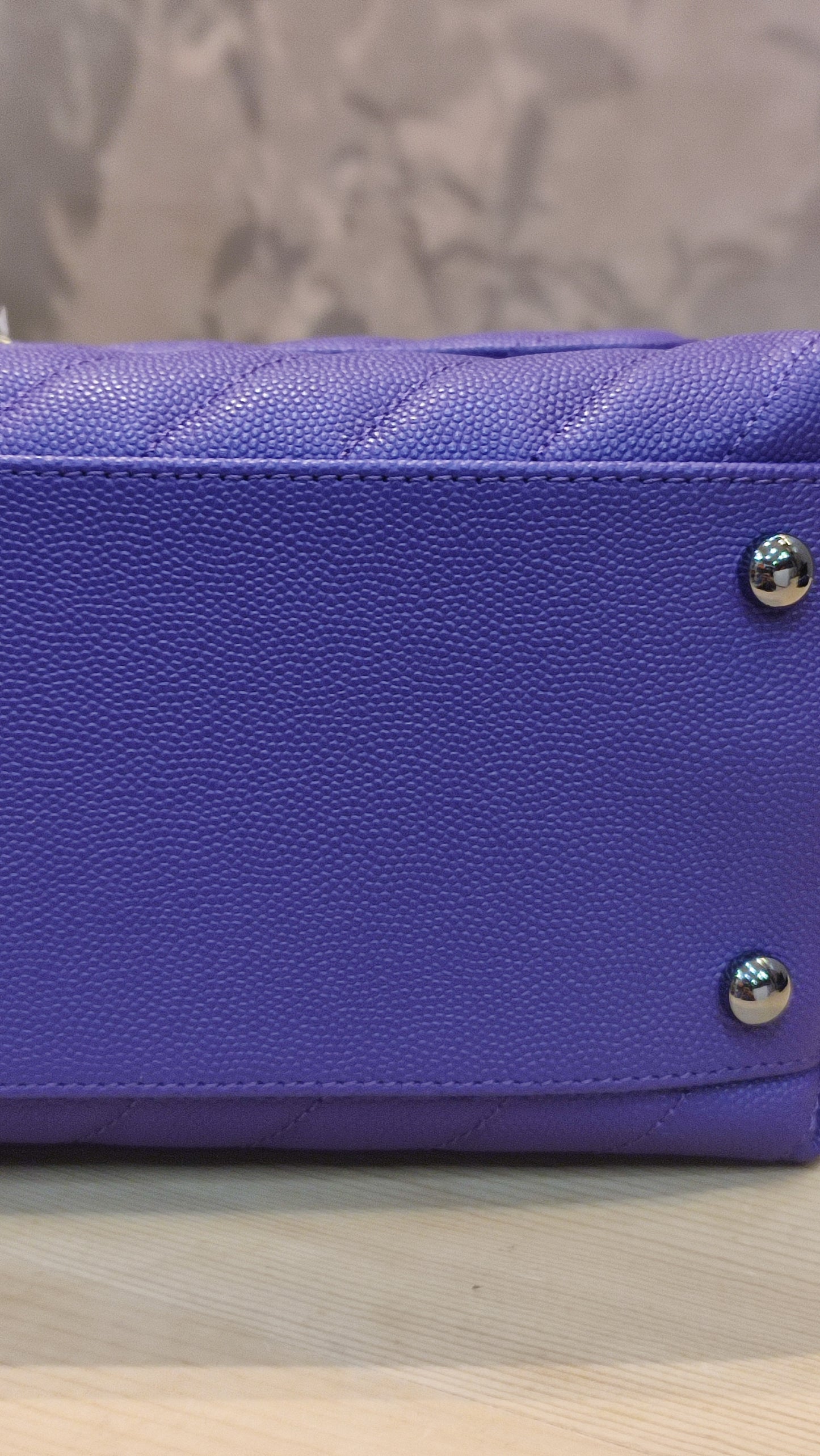 Chanel Chevron Cocohandle Medium Purple Series 28