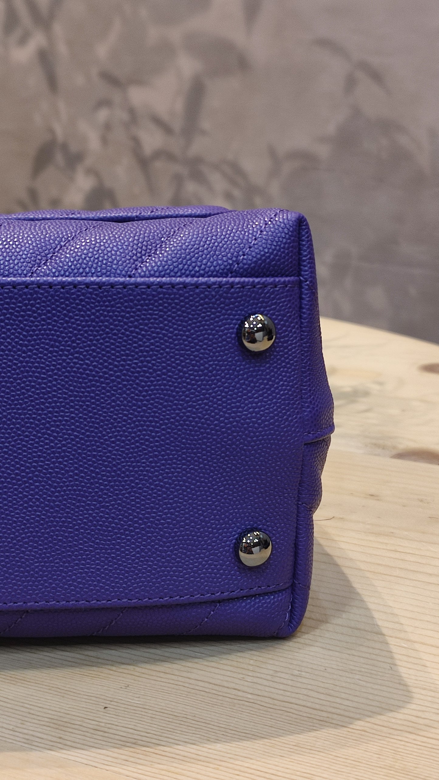 Chanel Chevron Cocohandle Medium Purple Series 28