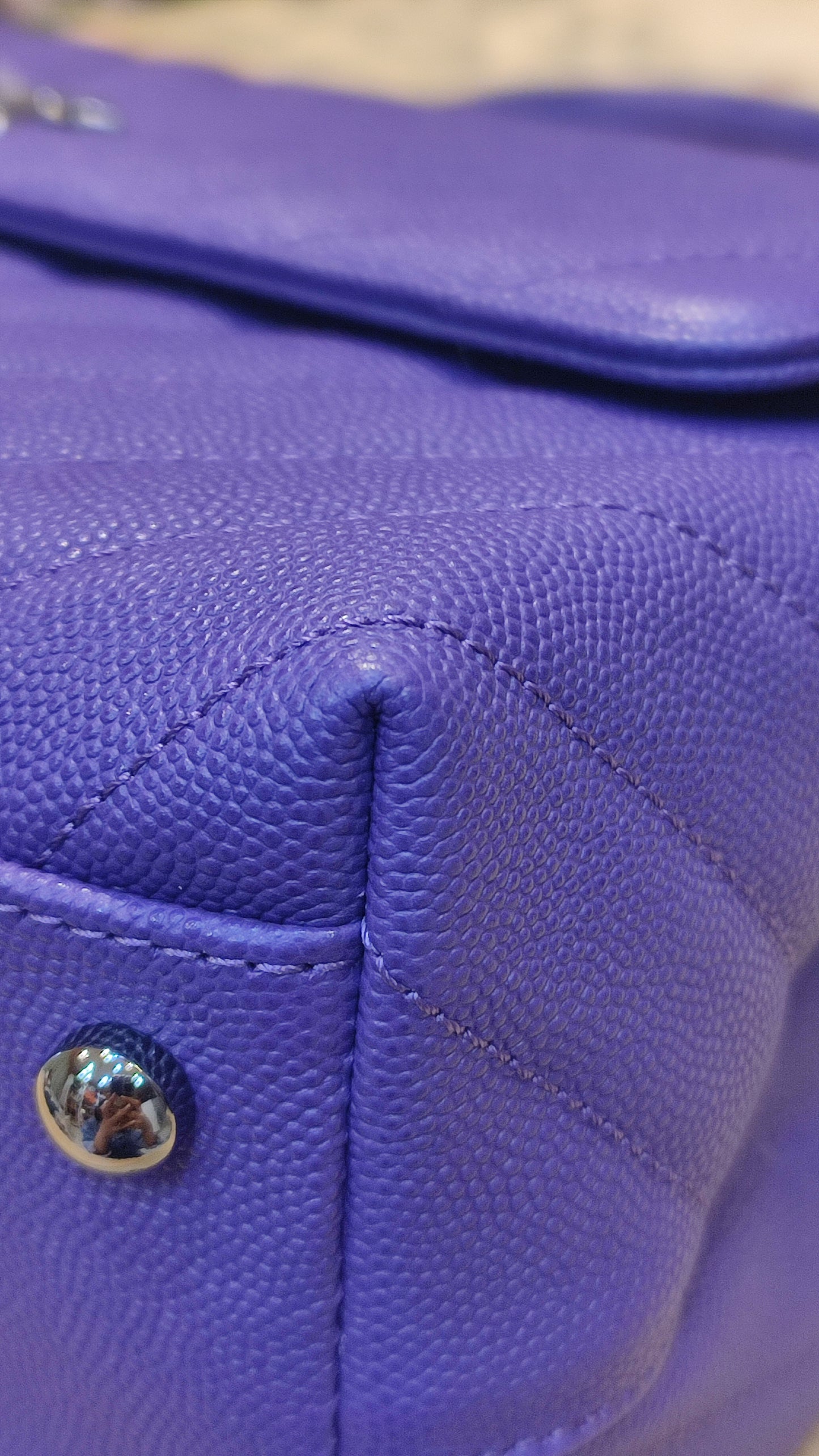 Chanel Chevron Cocohandle Medium Purple Series 28