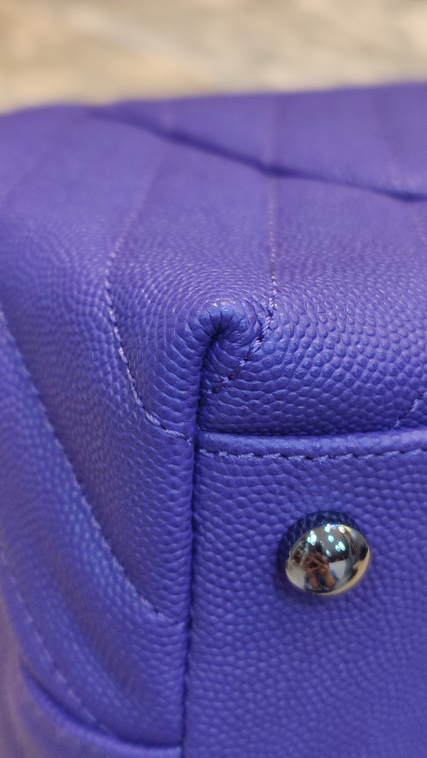 Chanel Chevron Cocohandle Medium Purple Series 28