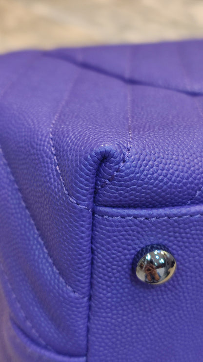 Chanel Chevron Cocohandle Medium Purple Series 28