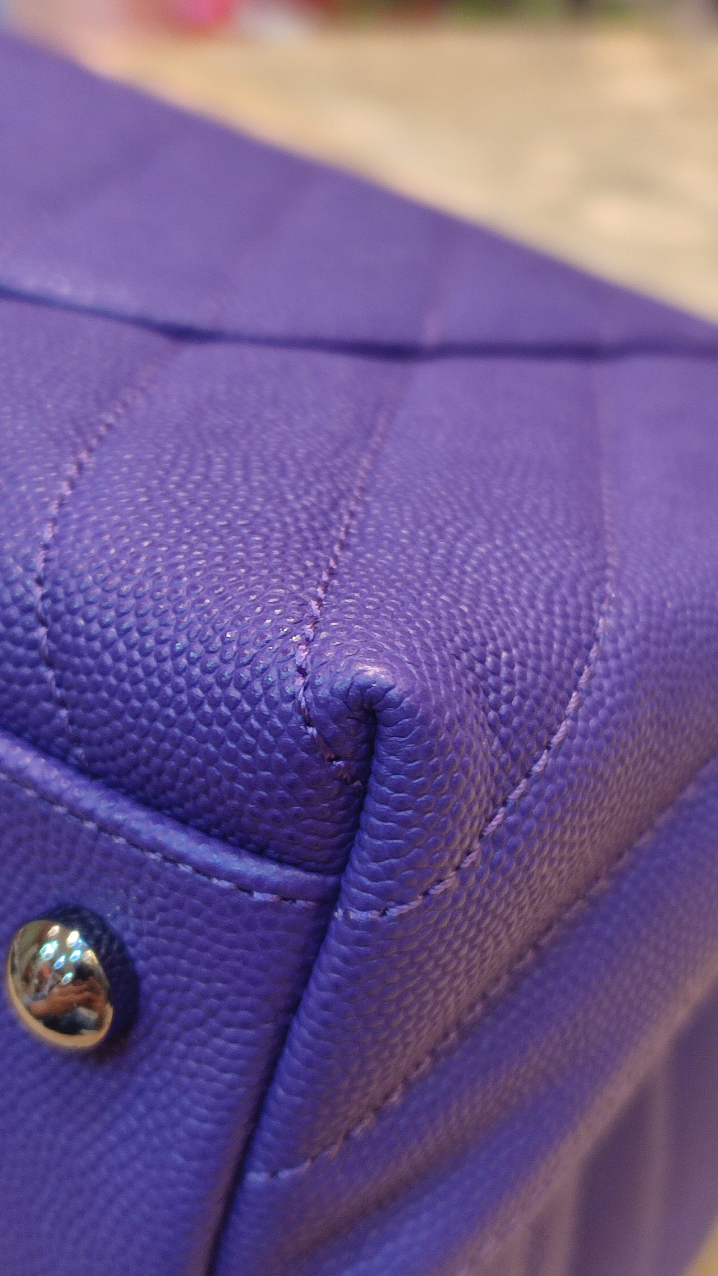 Chanel Chevron Cocohandle Medium Purple Series 28