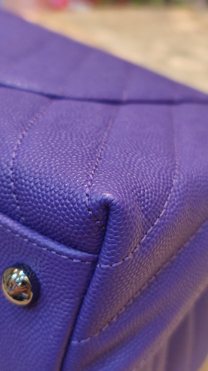 Chanel Chevron Cocohandle Medium Purple Series 28