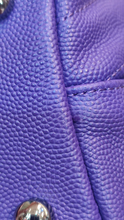 Chanel Chevron Cocohandle Medium Purple Series 28