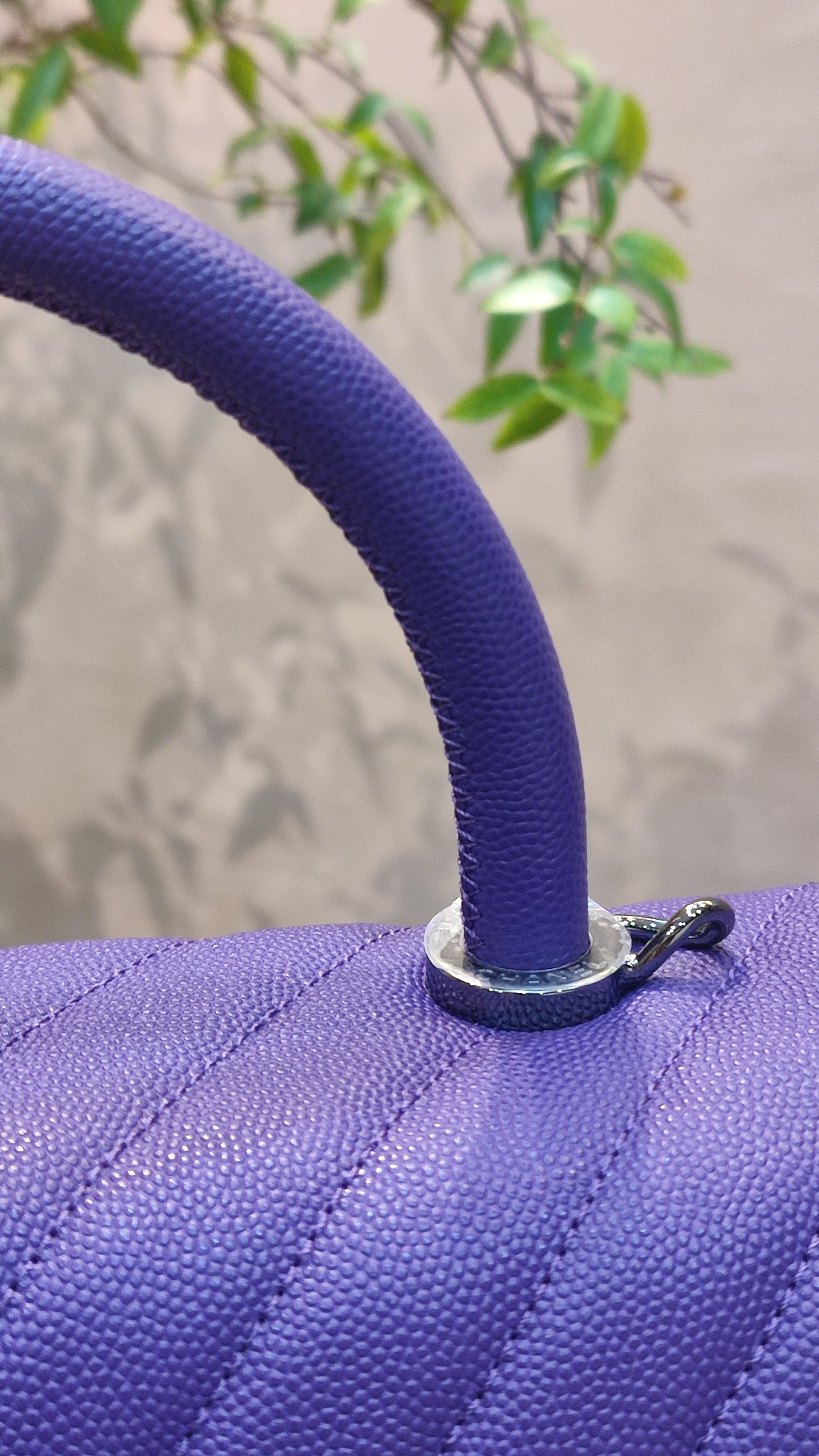 Chanel Chevron Cocohandle Medium Purple Series 28