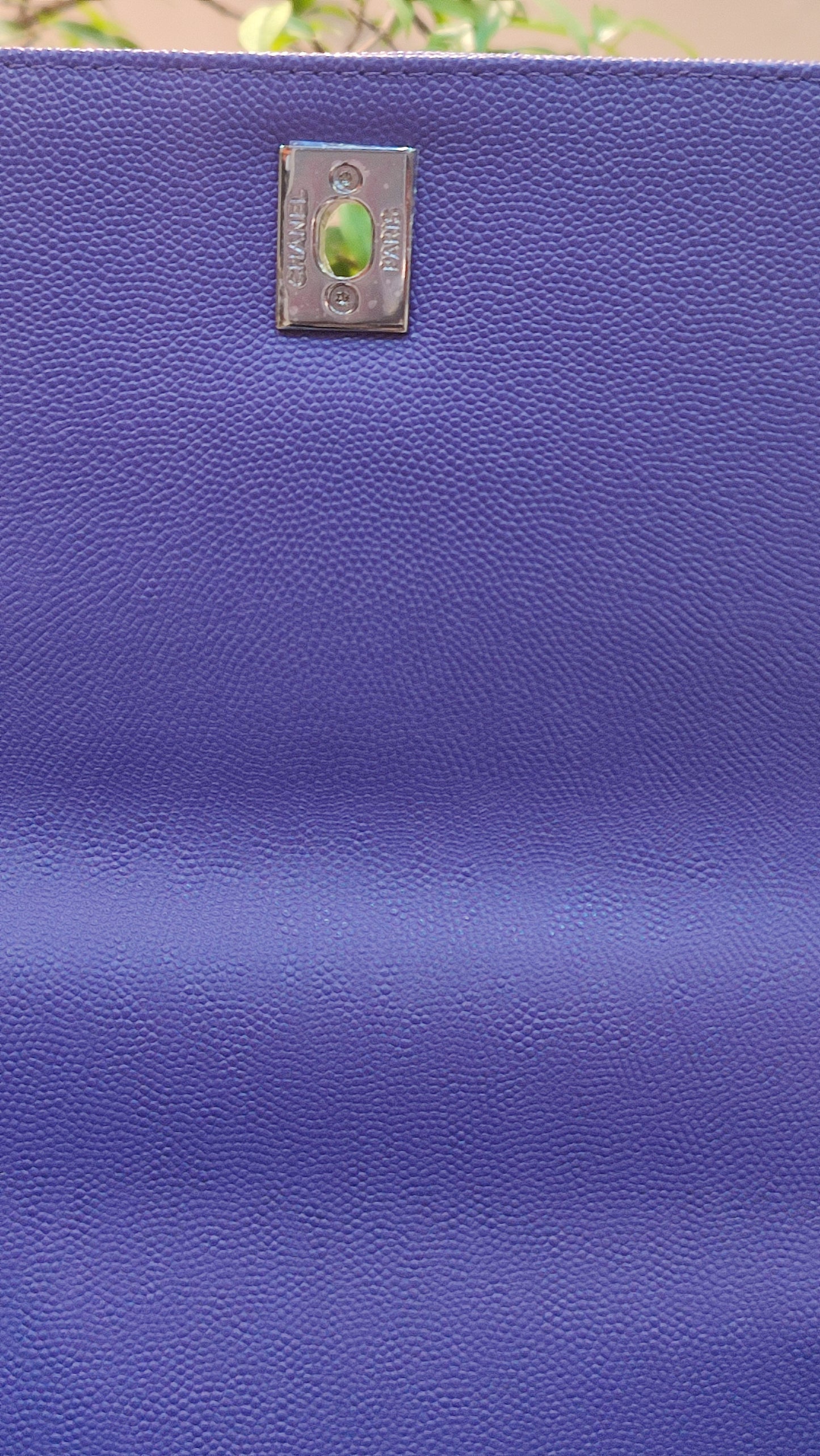 Chanel Chevron Cocohandle Medium Purple Series 28