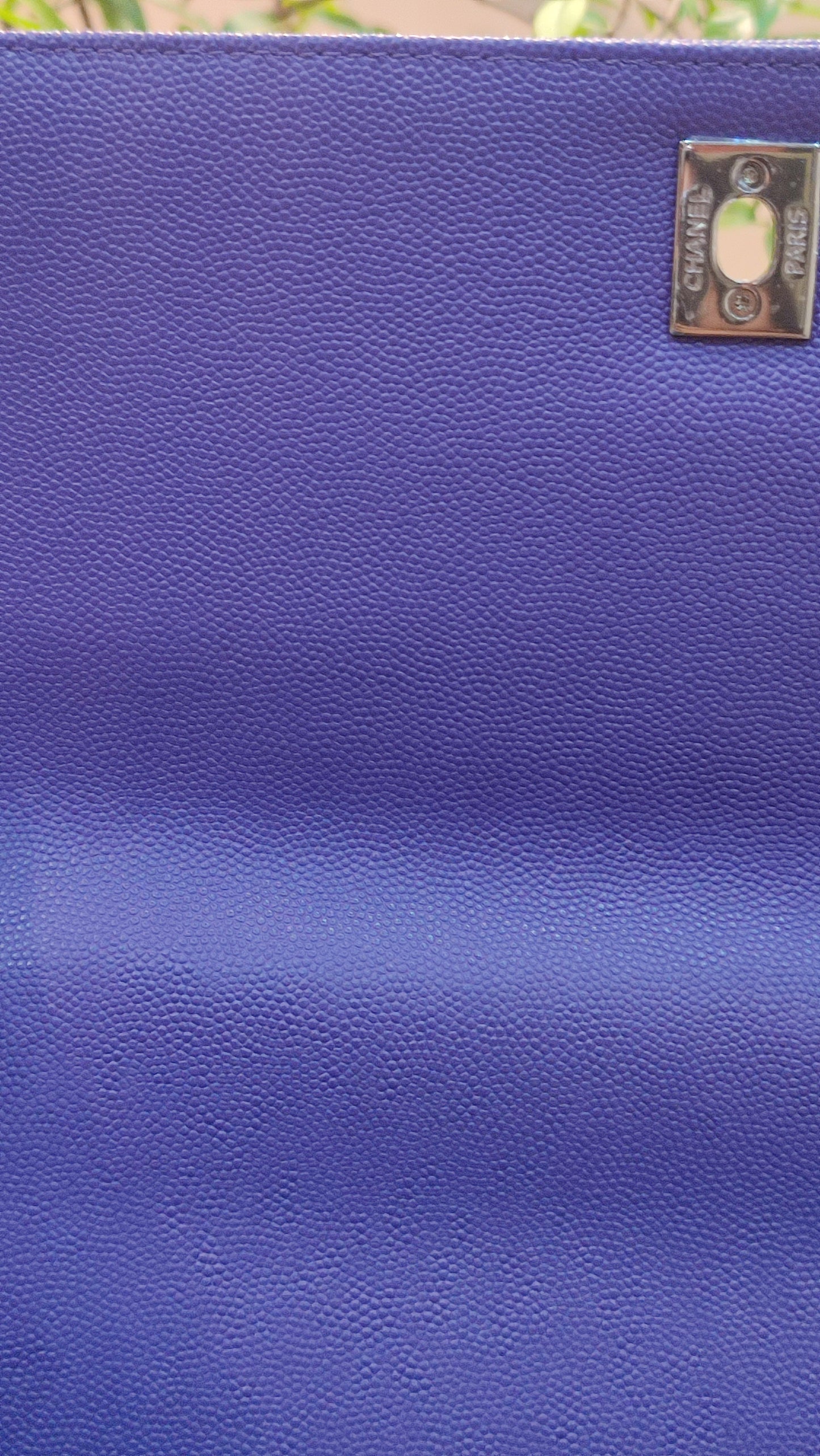 Chanel Chevron Cocohandle Medium Purple Series 28