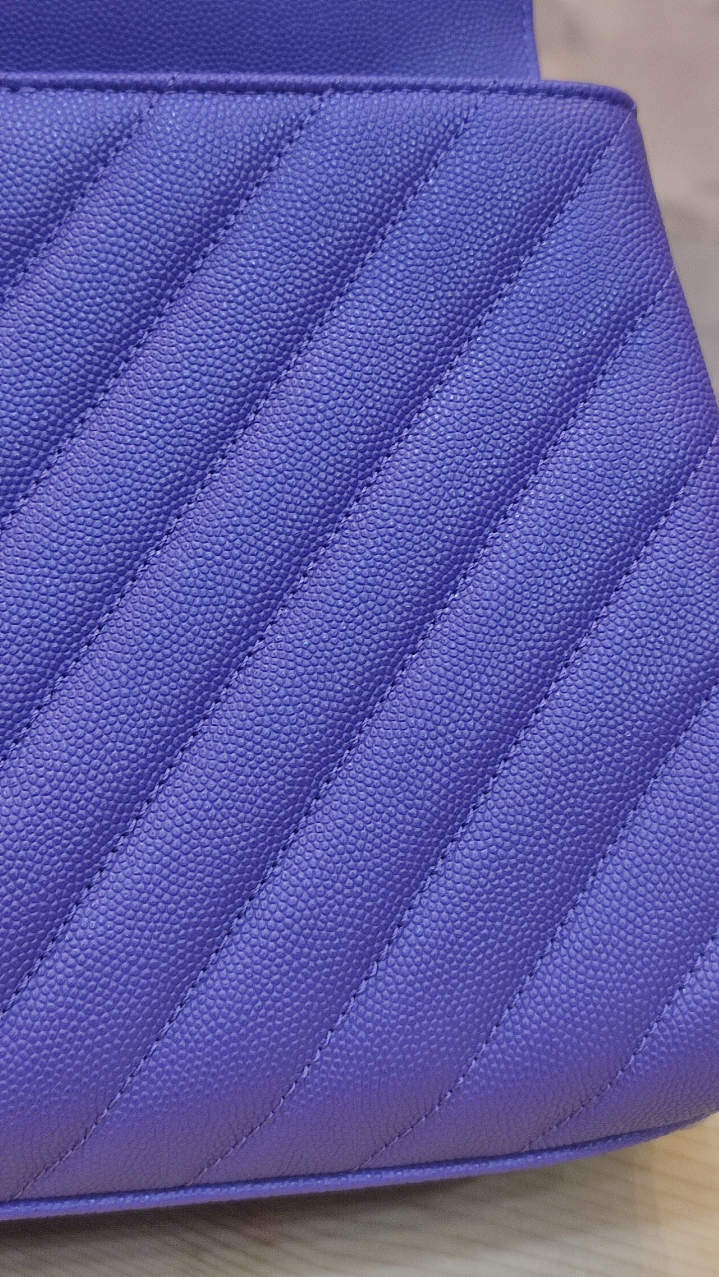 Chanel Chevron Cocohandle Medium Purple Series 28