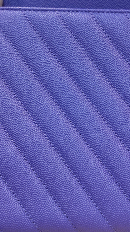 Chanel Chevron Cocohandle Medium Purple Series 28