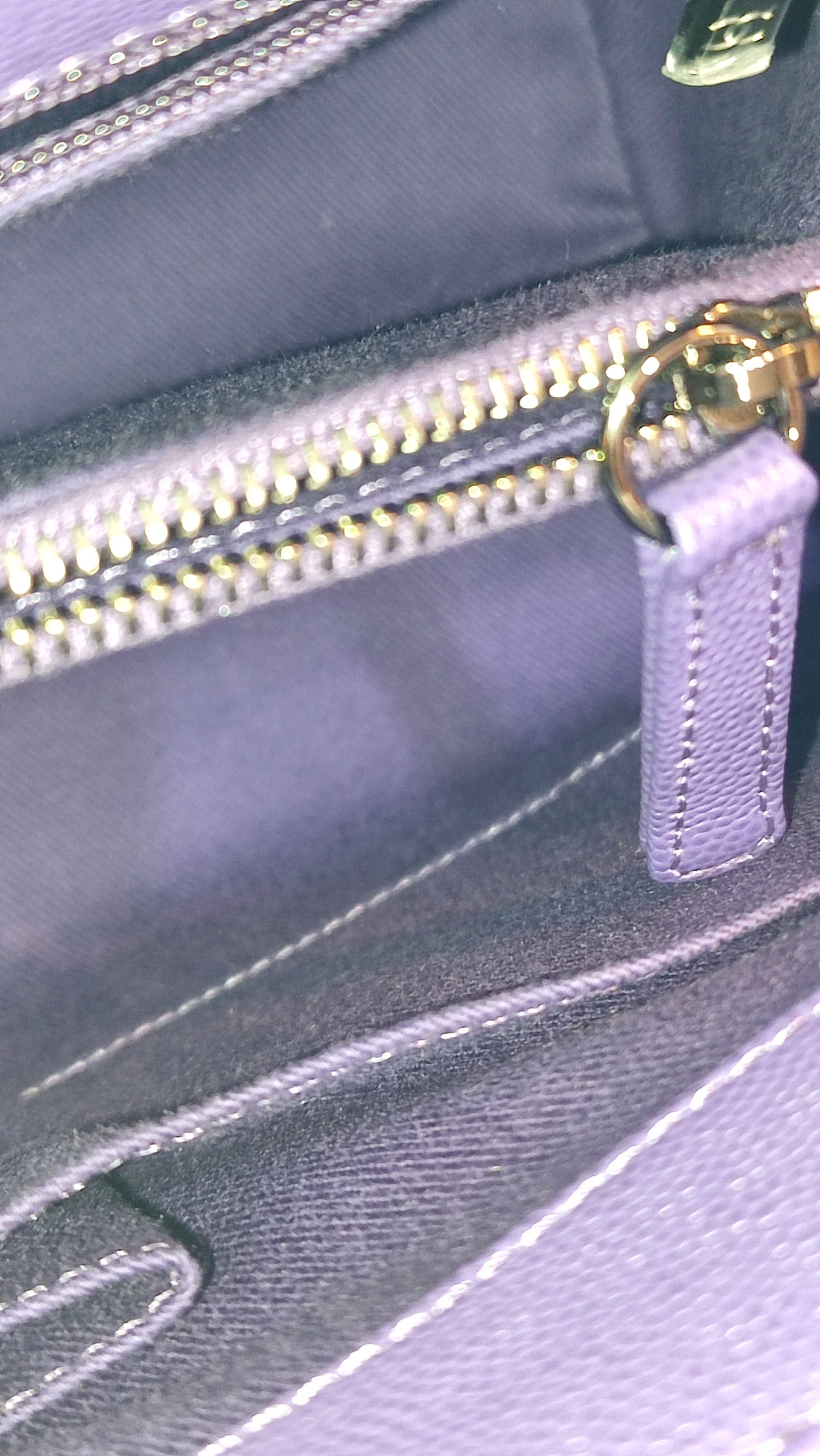 Chanel Chevron Cocohandle Medium Purple Series 28