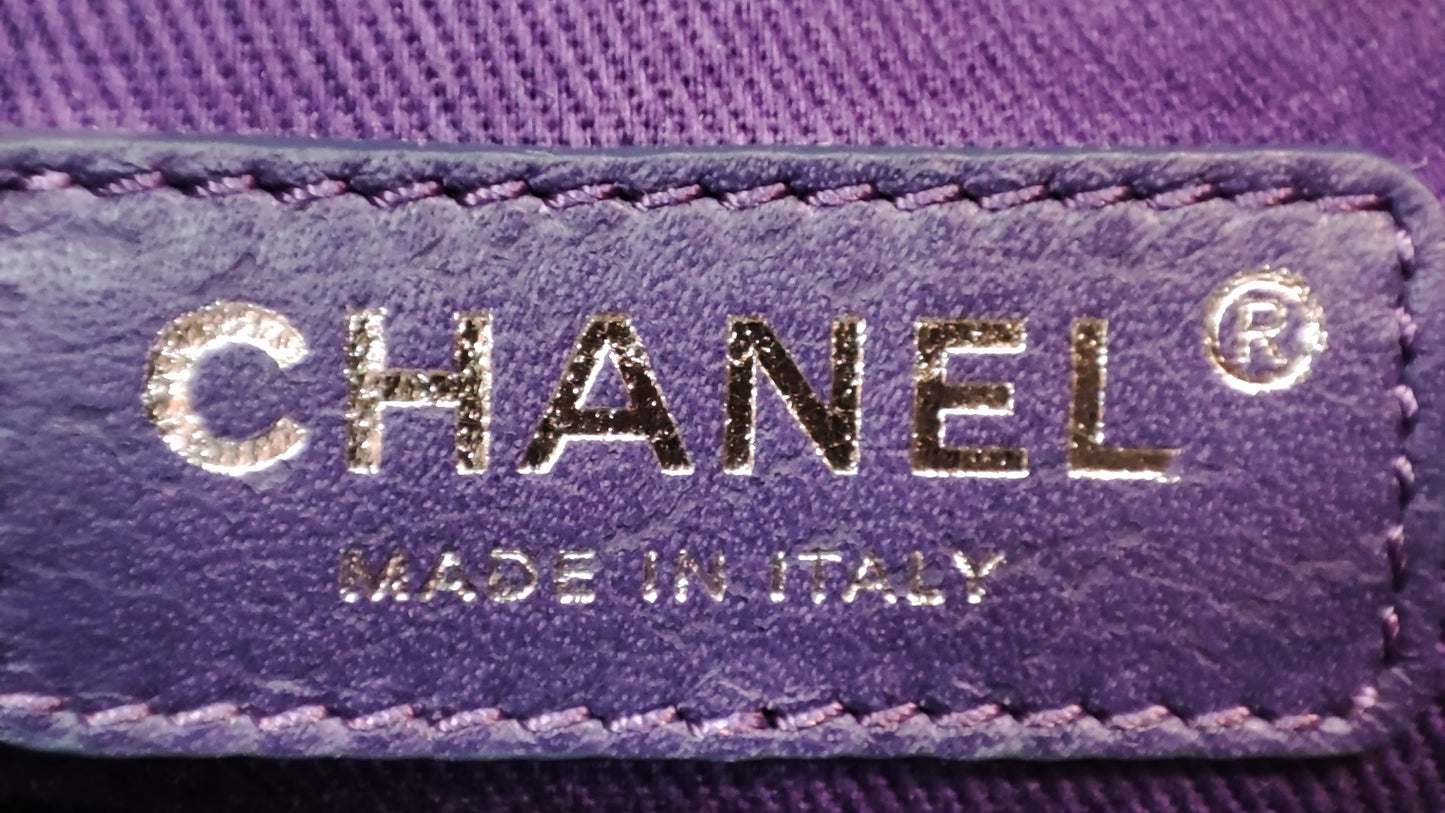 Chanel Chevron Cocohandle Medium Purple Series 28