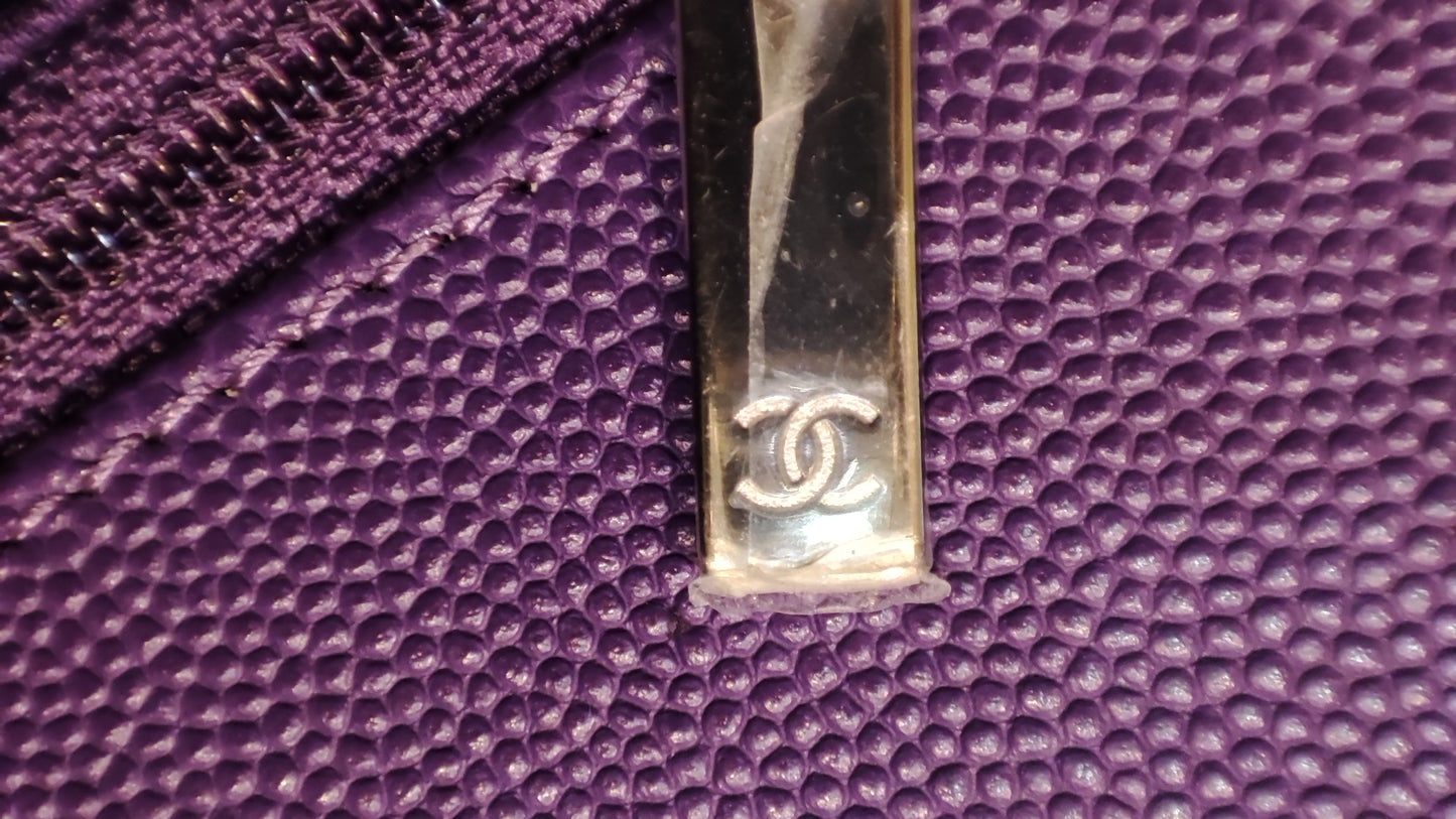 Chanel Chevron Cocohandle Medium Purple Series 28