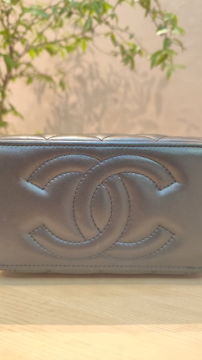 Chanel Quilted Lambskin Black Vanity  Microchipped