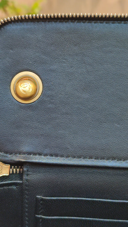 Chanel Quilted Lambskin Black Vanity  Microchipped