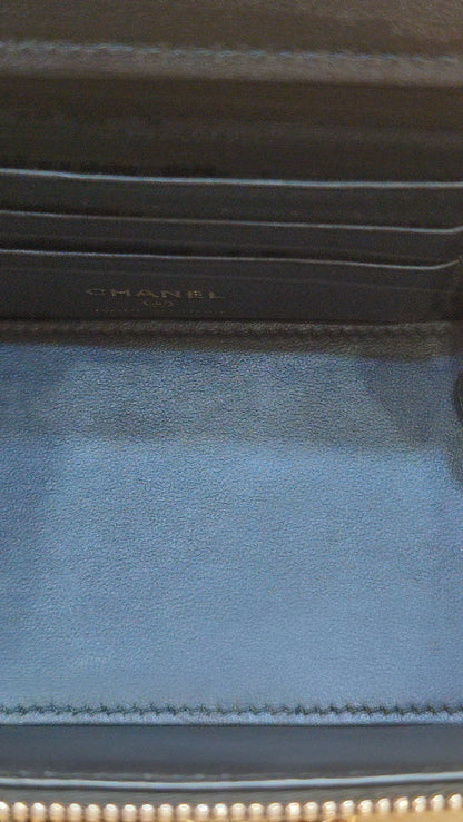 Chanel Quilted Lambskin Black Vanity  Microchipped