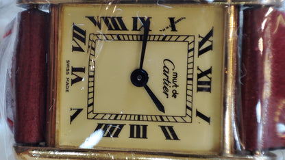 Cartier Louie Tank Red Leather 20mm Watch