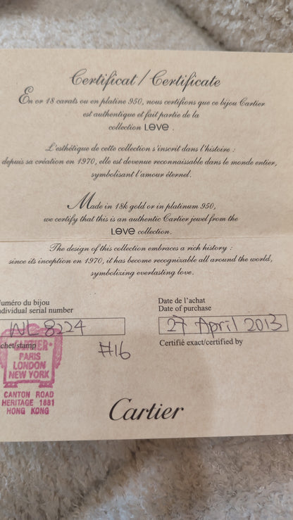 Cartier Love Bracelet in Rose Gold