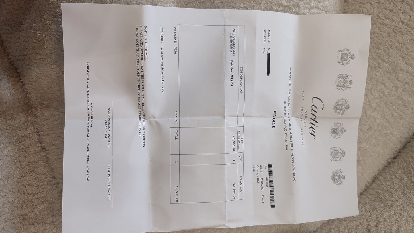 Cartier Love Bracelet in Rose Gold