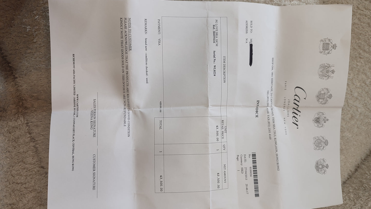 Cartier Love Bracelet in Rose Gold